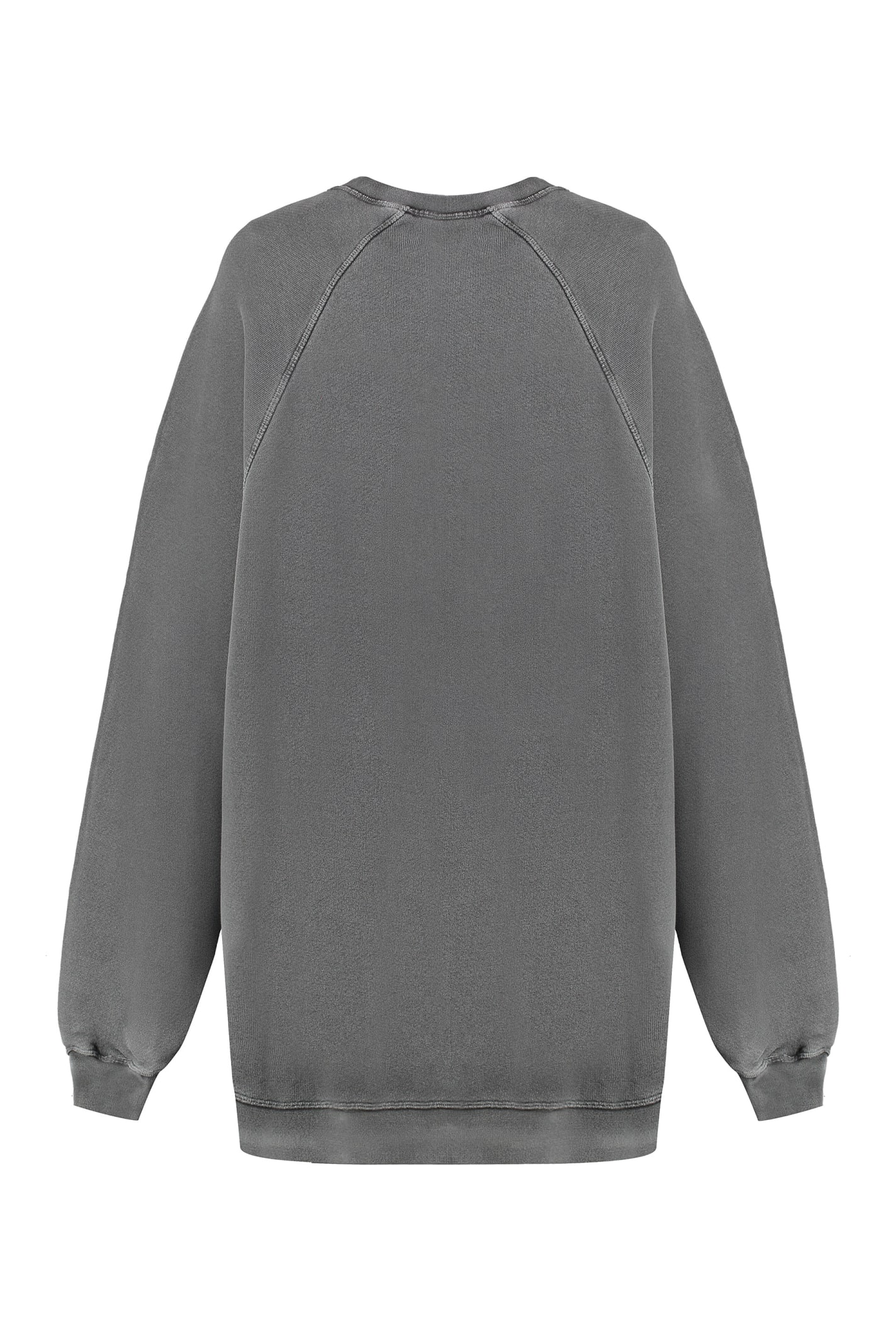 Shop Halfboy Cotton Crew-neck Sweatshirt In Grey