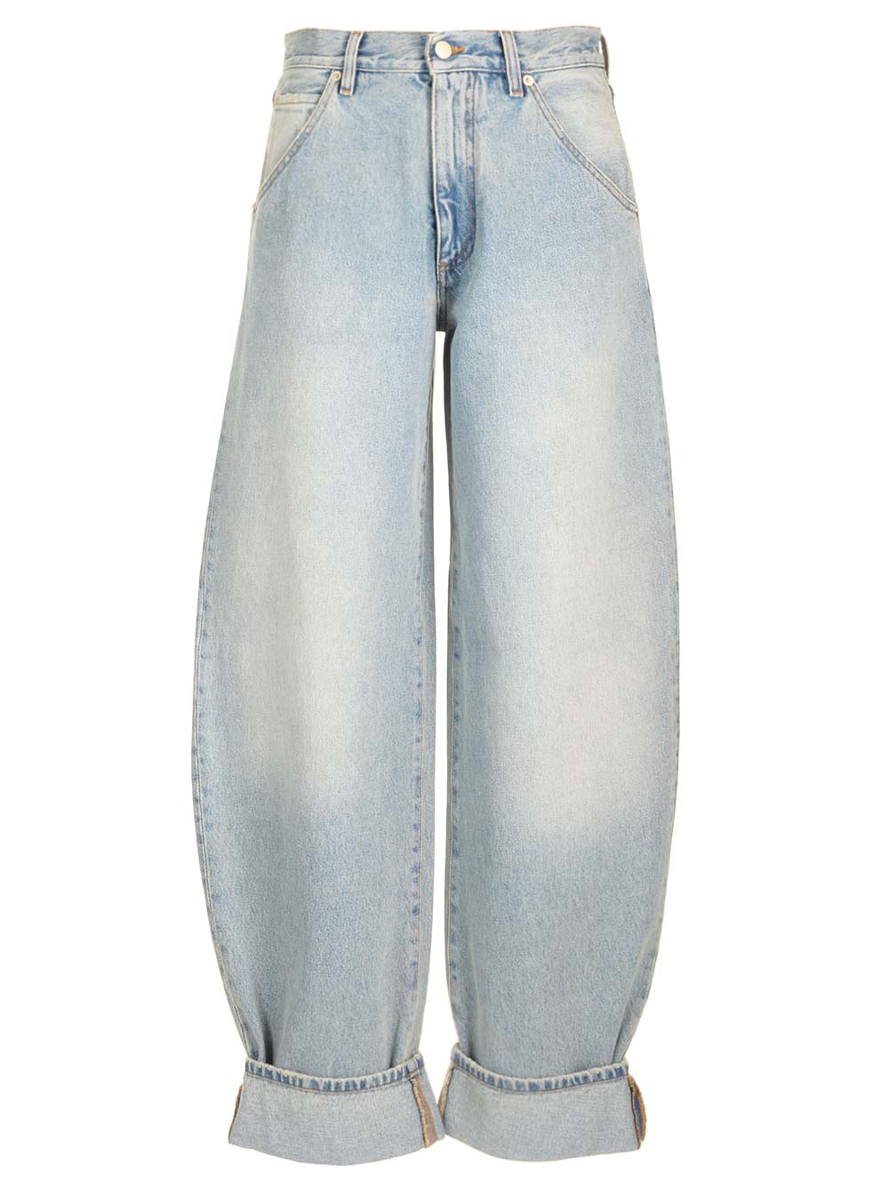 Shop Darkpark Khris Balloon Fit Jeans In Light Blue