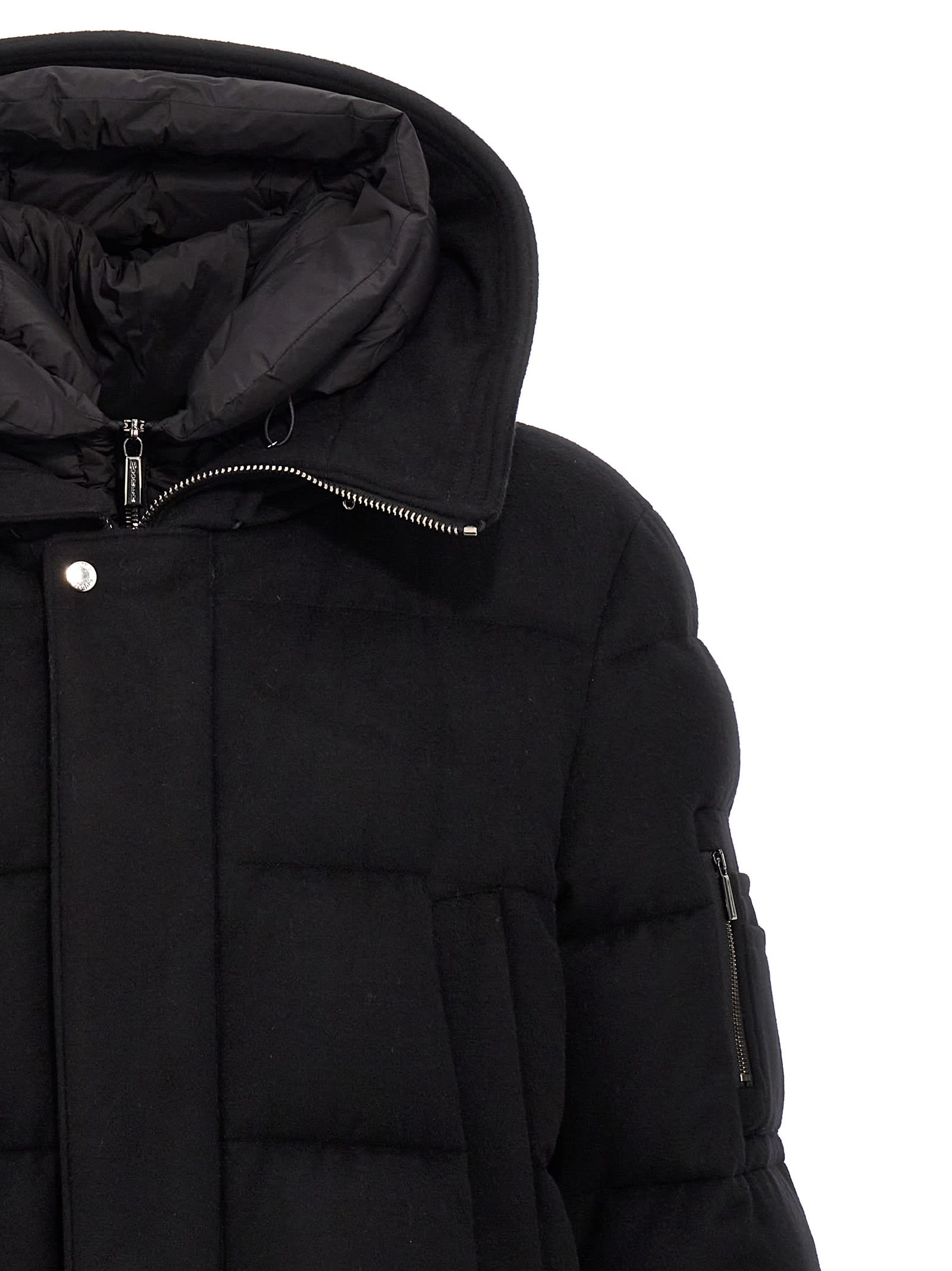 Shop Moorer Davide- Lsl Down Jacket In Black