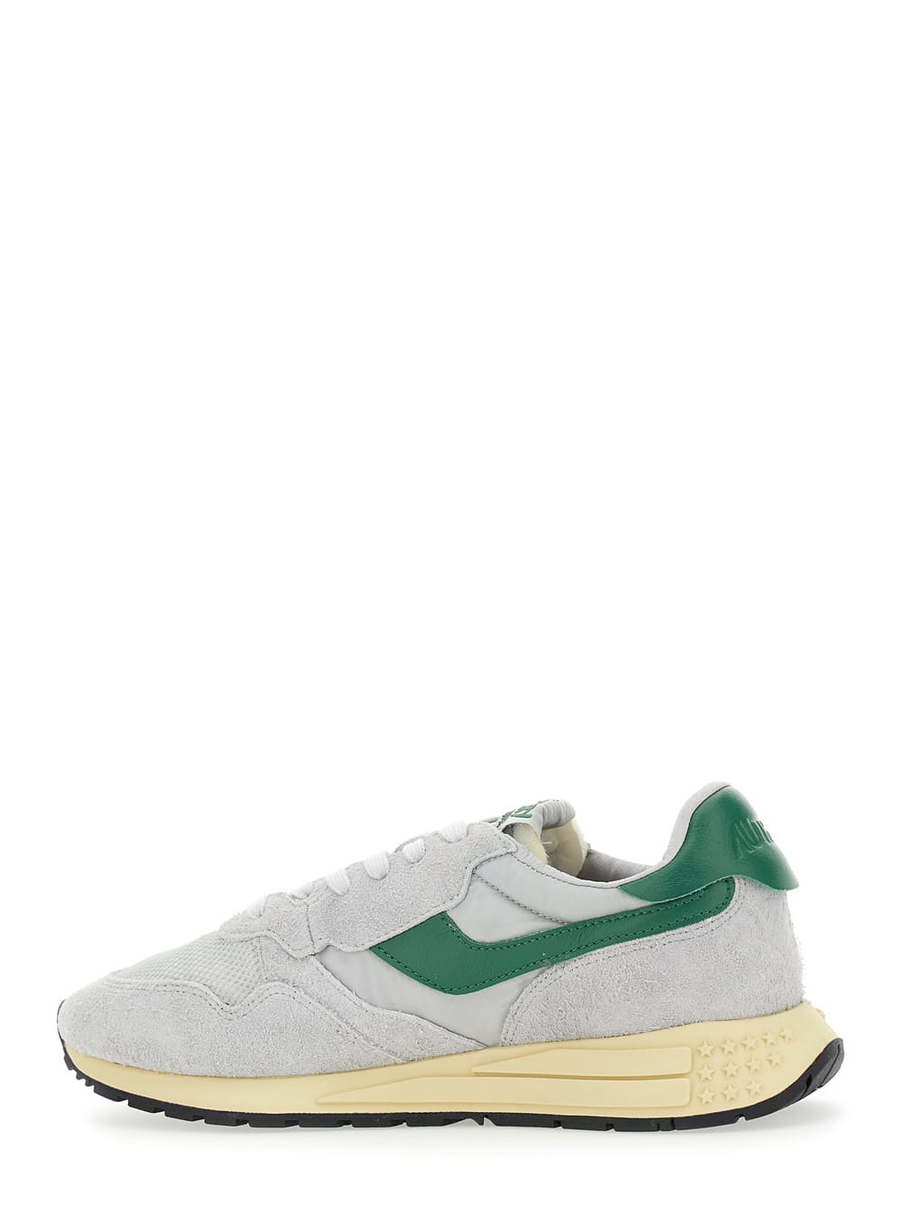 Autry Reelwind Super Vintage Grey Sneakers With Logo Patch On The Tongue And Contrasting Heel In Fabric An In Gray