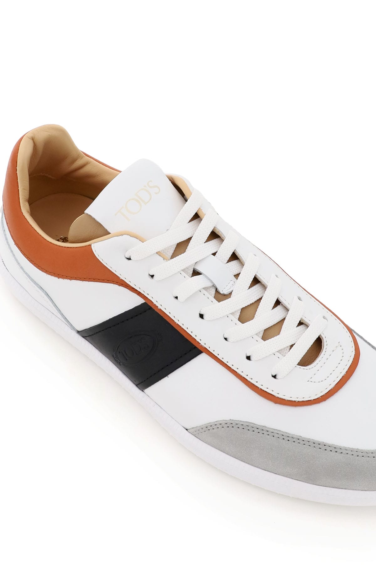 Shop Tod's Multicolour Leather Sneakers Tods In Black