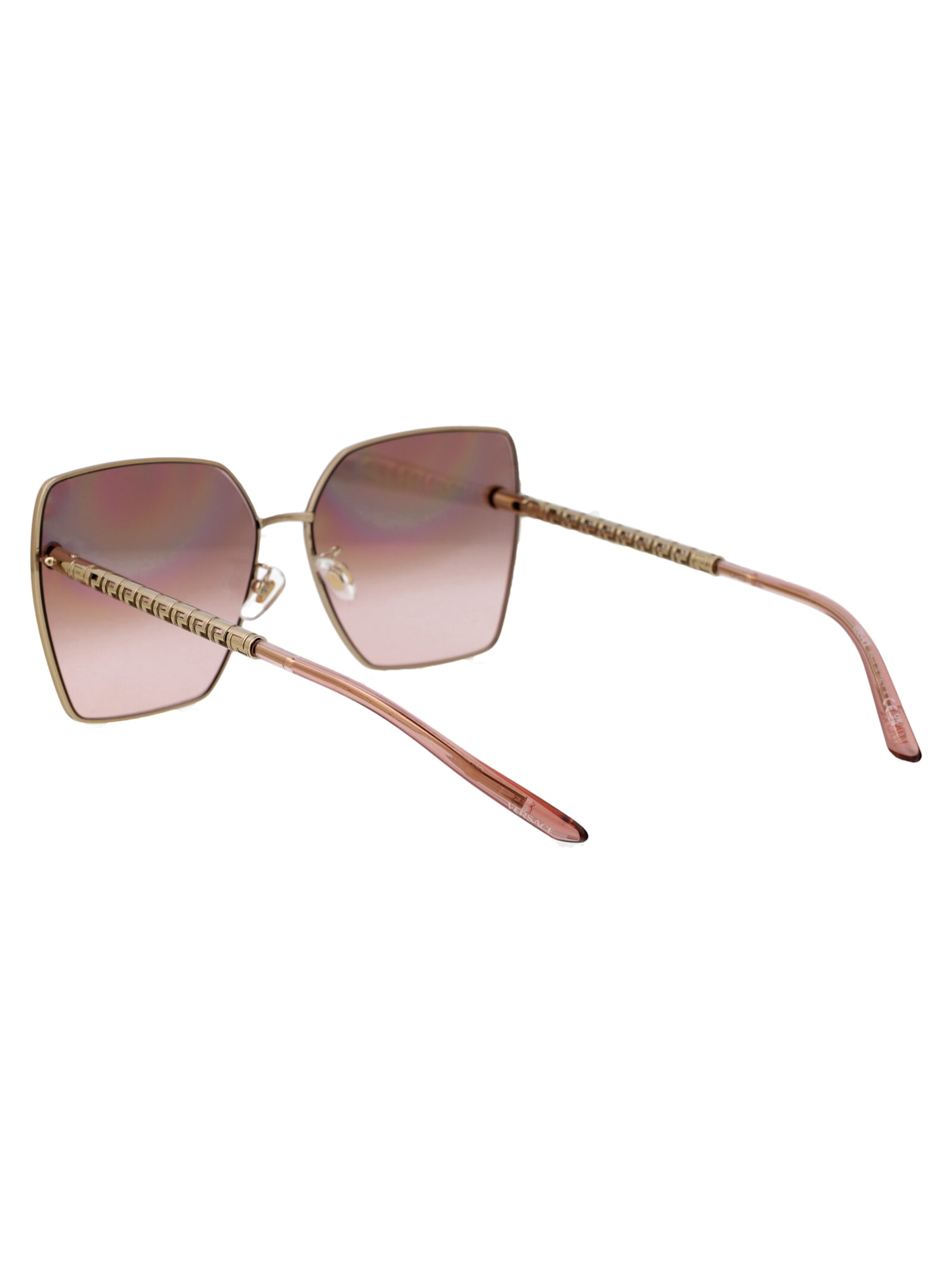 Shop Versace 0ve2270d Sunglasses In 12527e Pale Gold