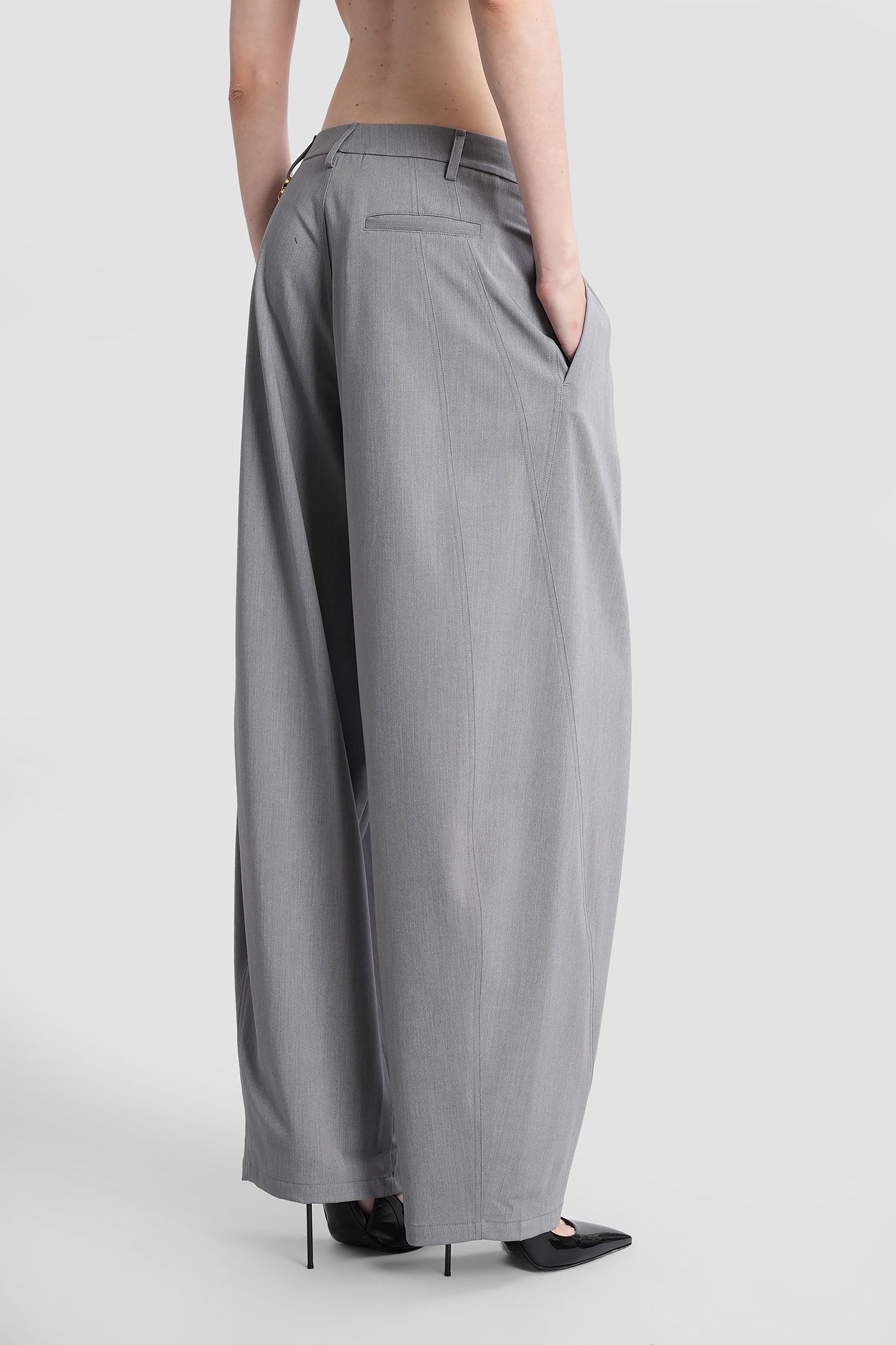 Darkpark Phebe Pants In Grey Polyester In Gray