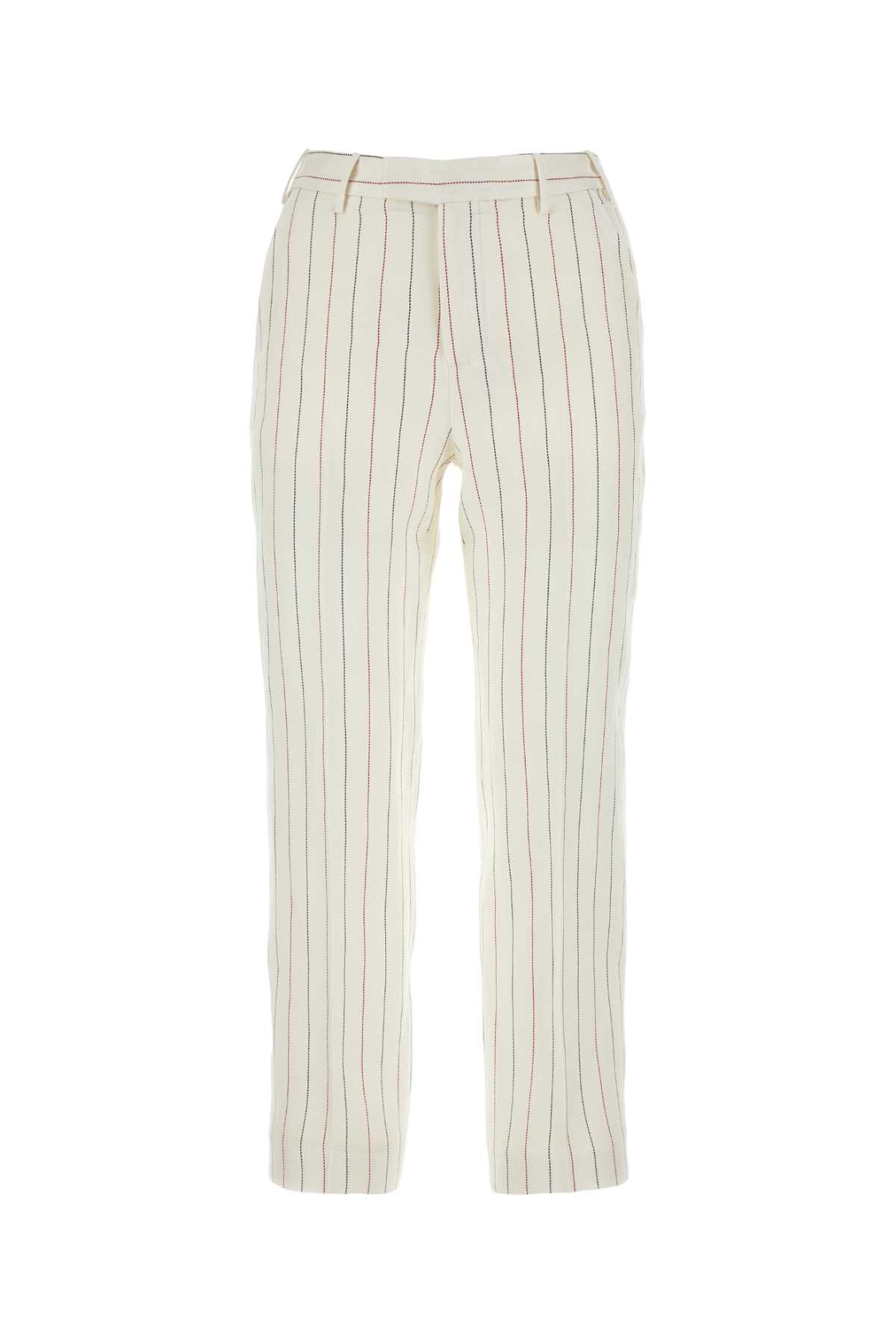 Embroidered Linen Blend Pant
