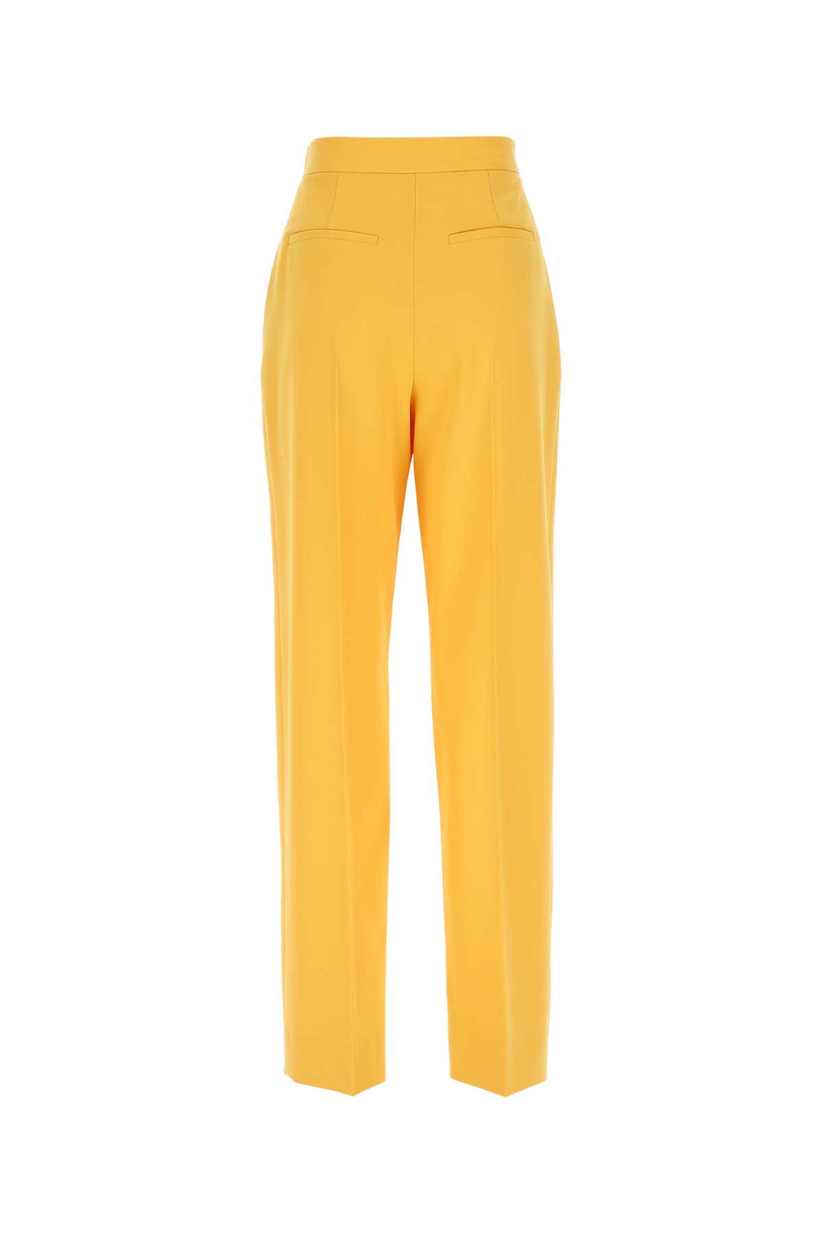 Shop Stella Mccartney Yellow Polyester Blend Pant In 7003