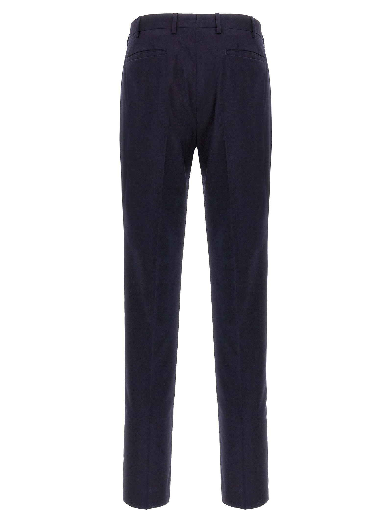 Pal Zileri Wool Trousers With Back Pockets And Belt Loops