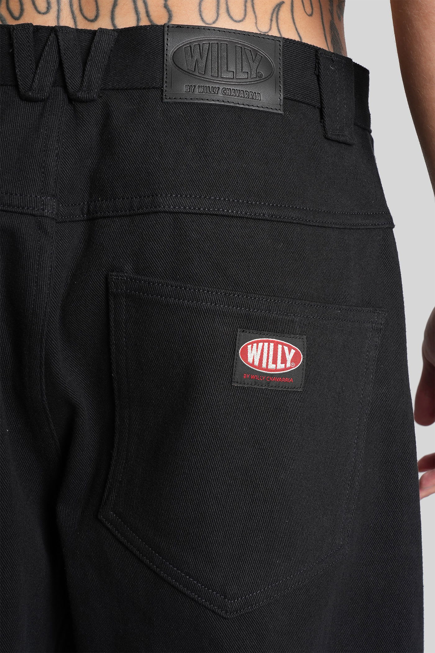 Willy Chavarria Bad Boy Jean Jeans In Black Cotton In Black