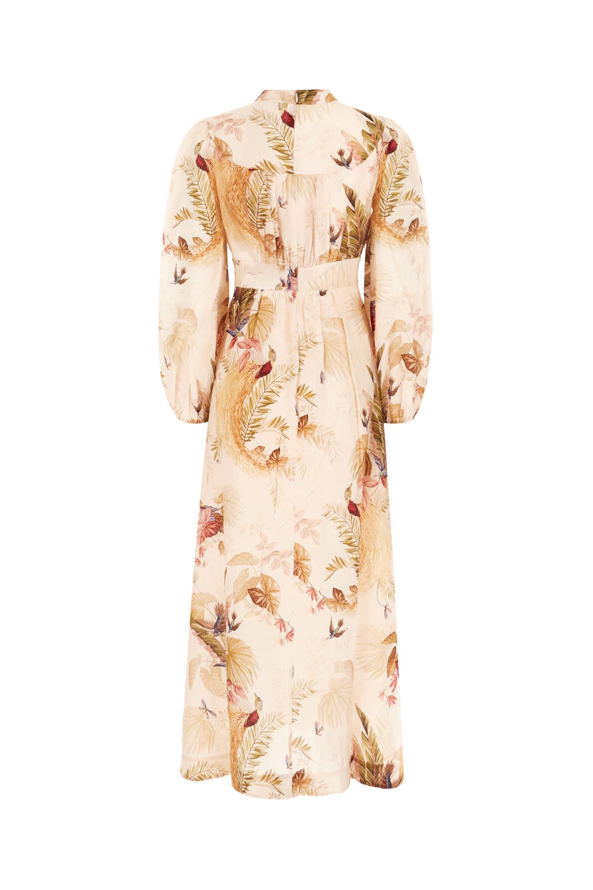 Zimmermann Ascension Plunge Printed Linen Dress In Multi