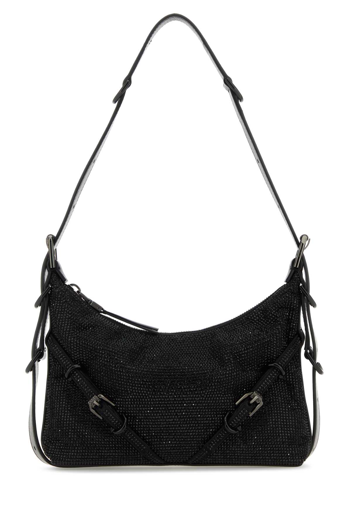 Shop Givenchy Black Fabric Mini Voyou Shoulder Bag