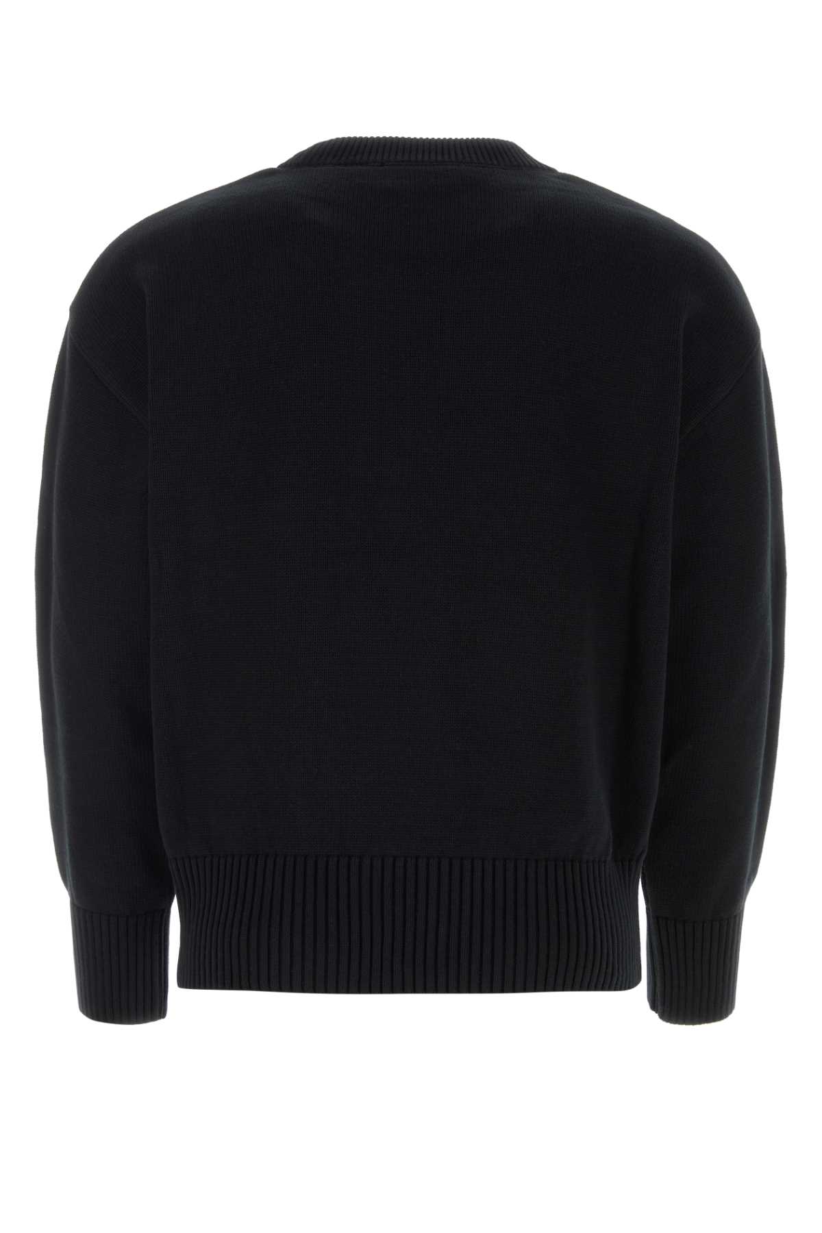 Shop Ami Alexandre Mattiussi Black Cotton Blend Sweater