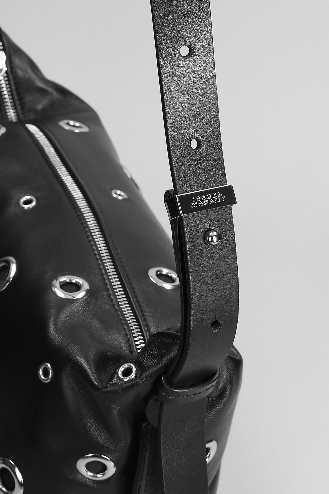 Shop Isabel Marant Leyden Shoulder Bag In Black Leather