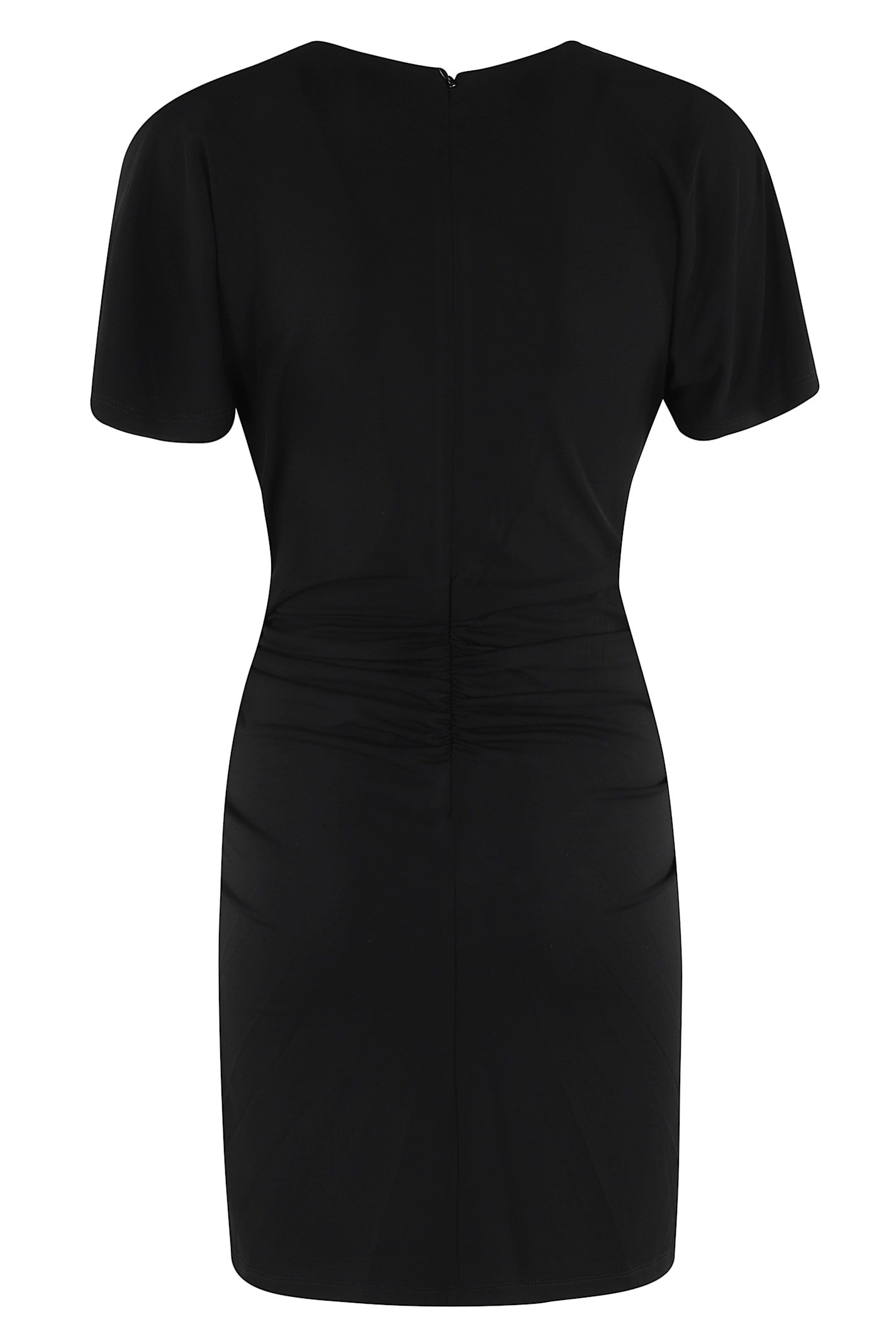 Simkhai Kiko Short Sleeve Mini Dress In Black In Black