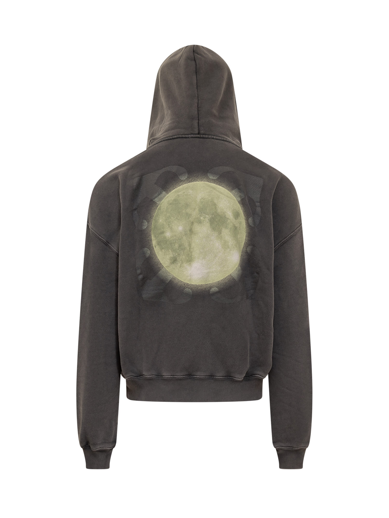 Shop Off-white Super Moon Hoodie In Black