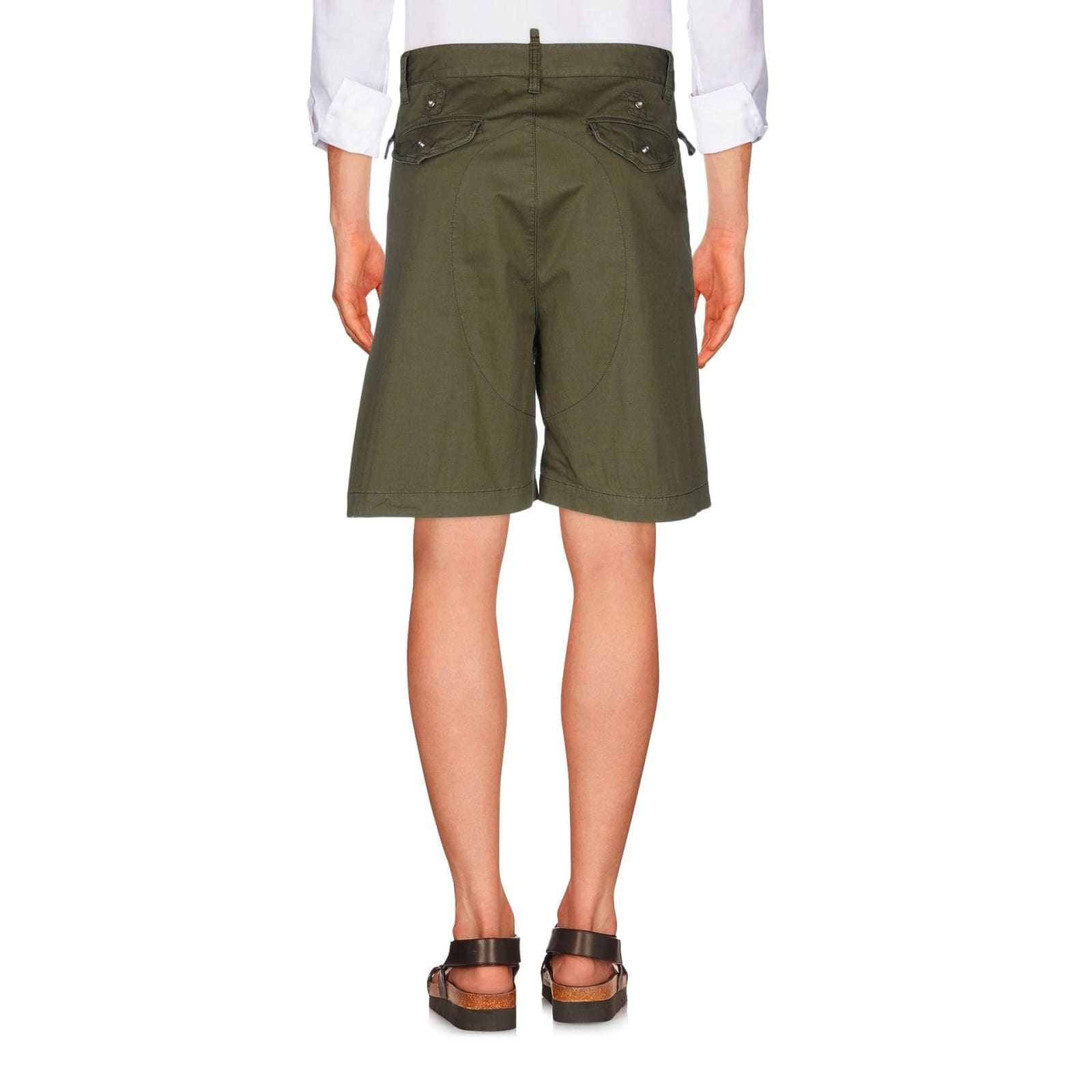 Shop Dsquared2 Cotton Shorts In Green
