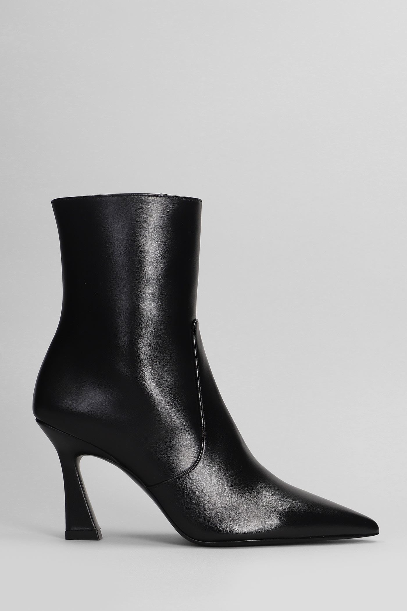 Shop Stuart Weitzman Vinnie High Heels Ankle Boots In Black Leather