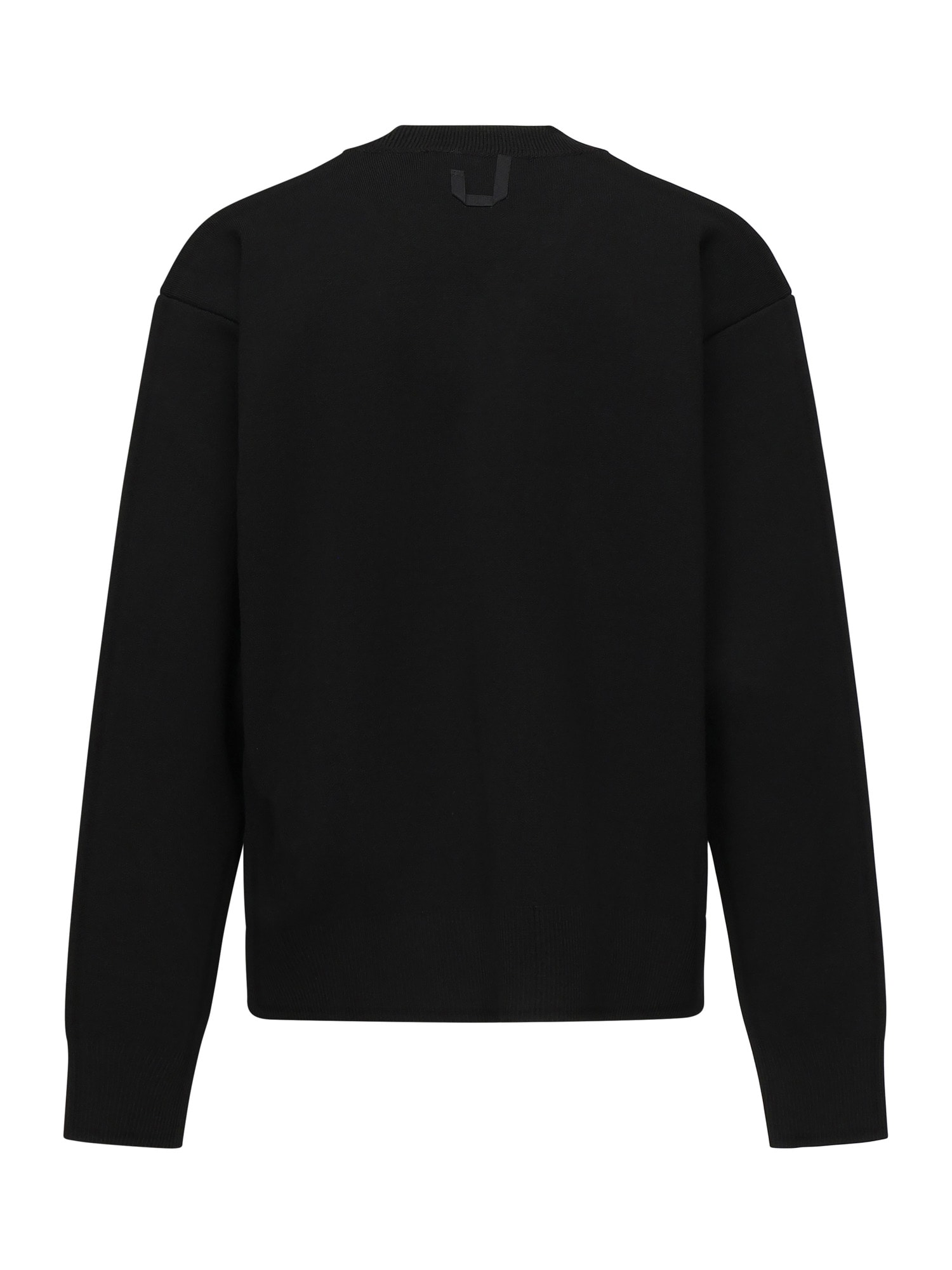 Jacquemus Men Black V-neck Cardigan With J Logo On The Back In Wool Man In Black
