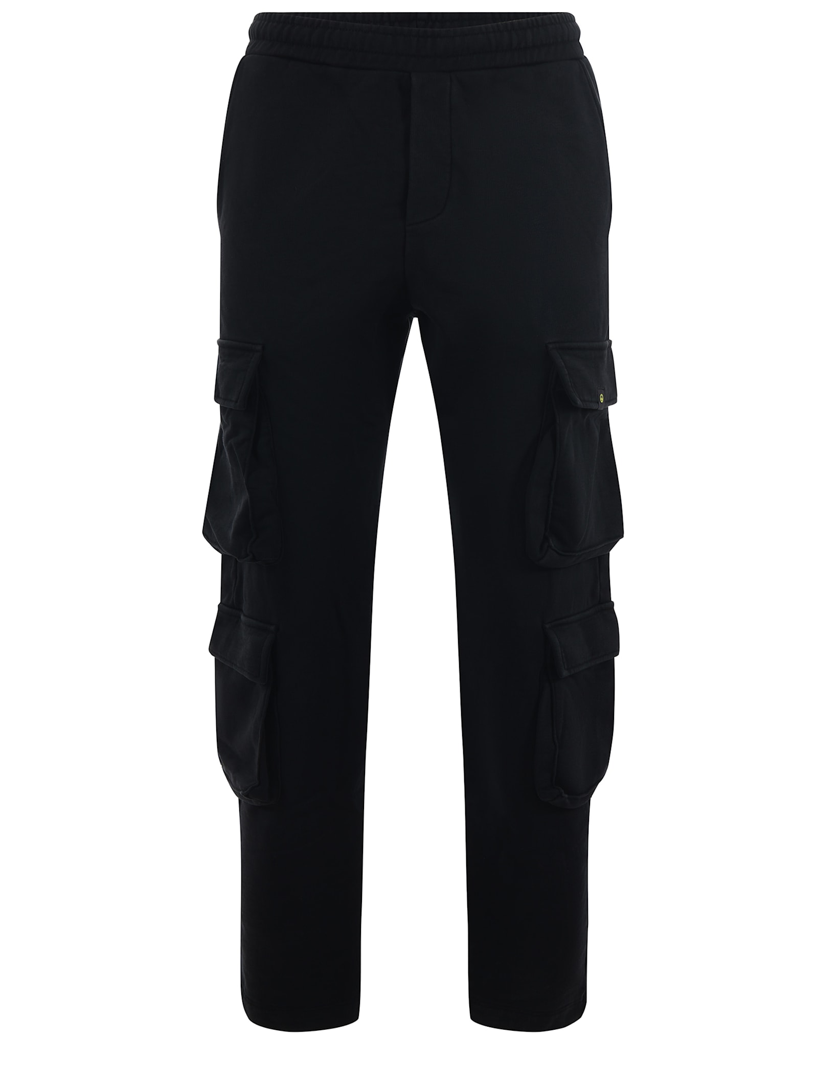 Shop Barrow Cargo Jogging Trousers In Cotton In Black