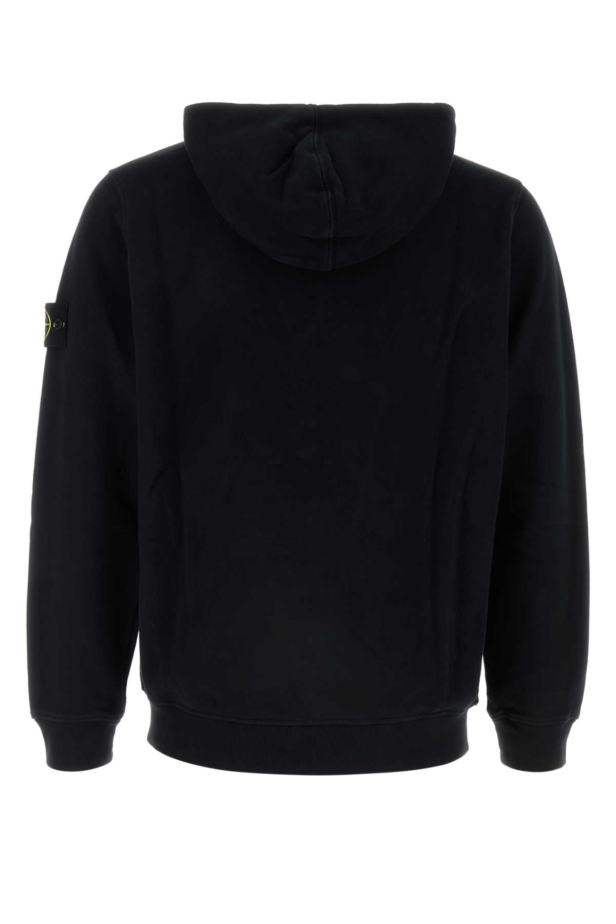 Shop Stone Island Black Cotton Sweatshirt