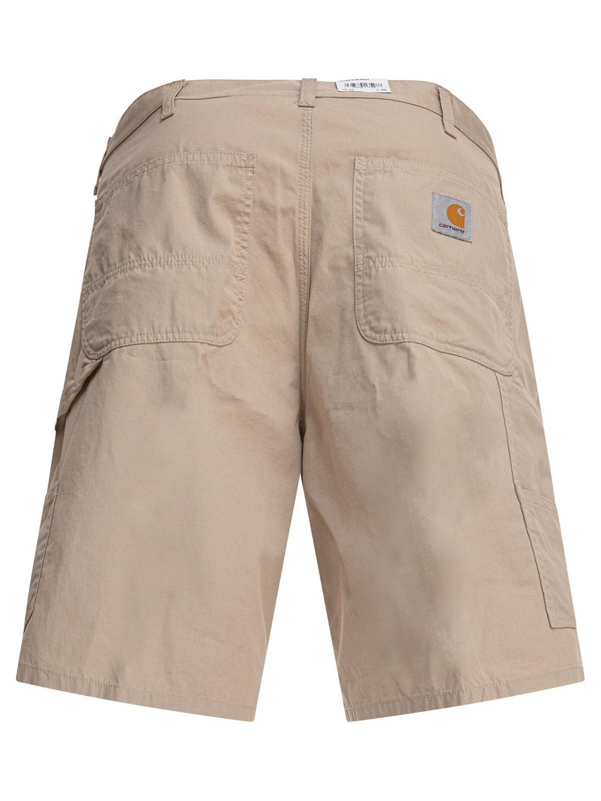 Carhartt Double Knee Shorts In Beige Cotton In Brown