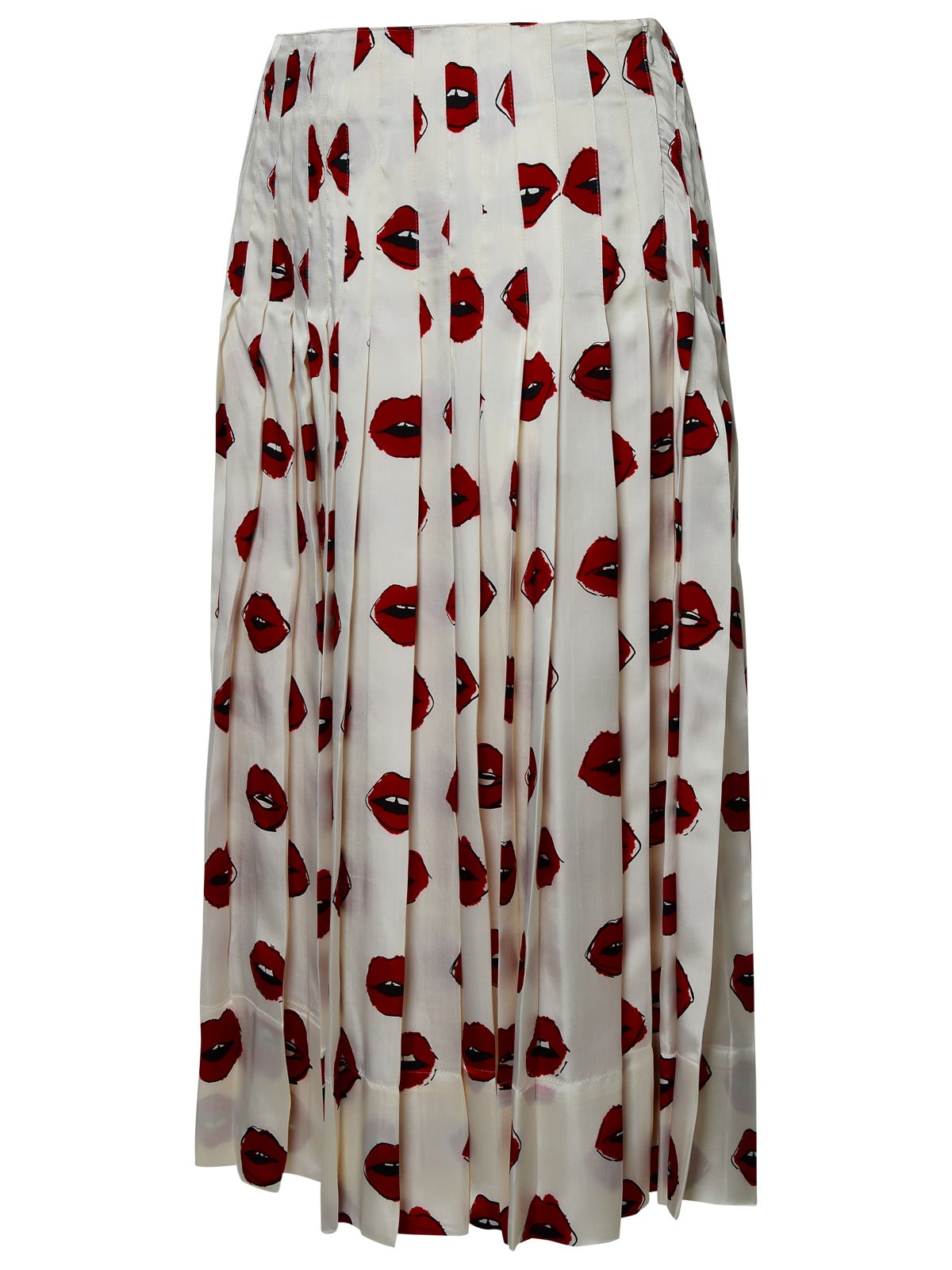 Shop Khaite Tudi Skirt In Ivory Cupro In Cream