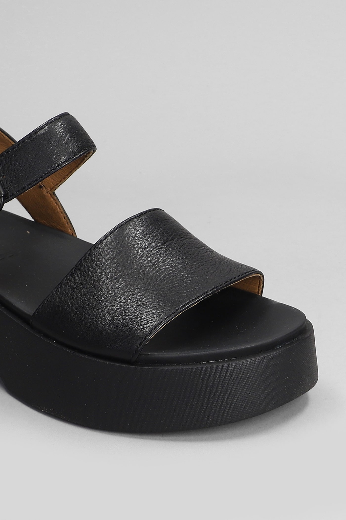 Shop Camper Tasha Sandals In Black Leather