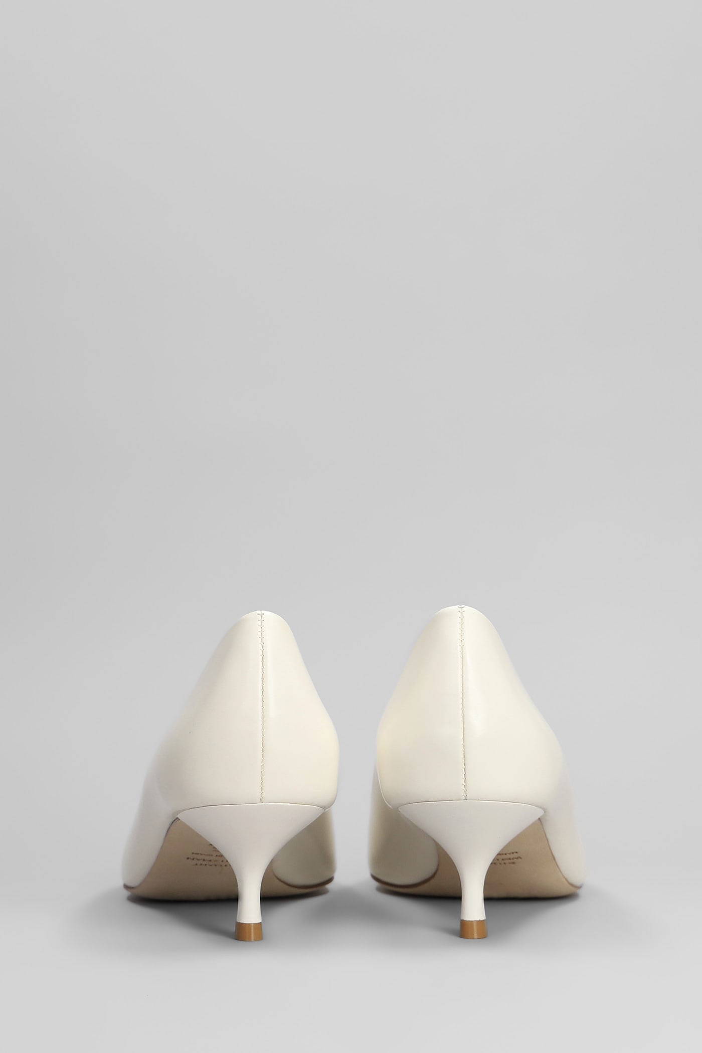 Stuart Weitzman Stuart Power 50 Pumps In White Leather In White
