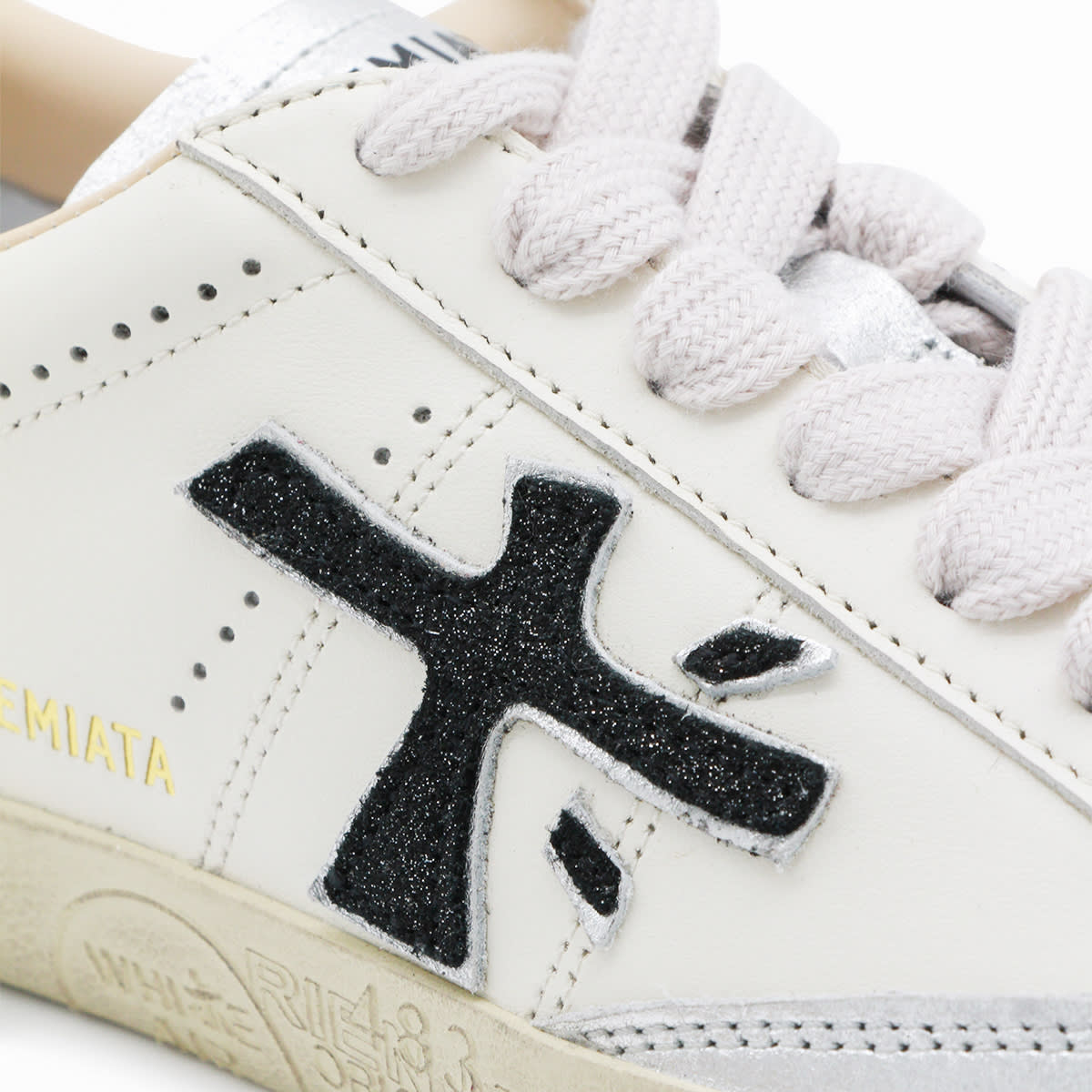 Premiata White Leather Stevend Sneakers In Multi