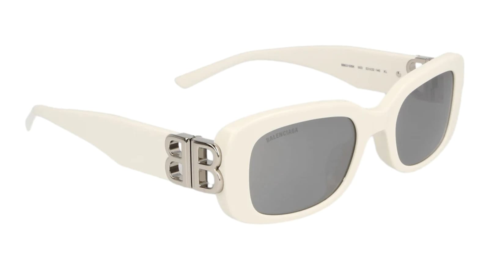 Shop Balenciaga Bb0310sk-003 - White Sunglasses