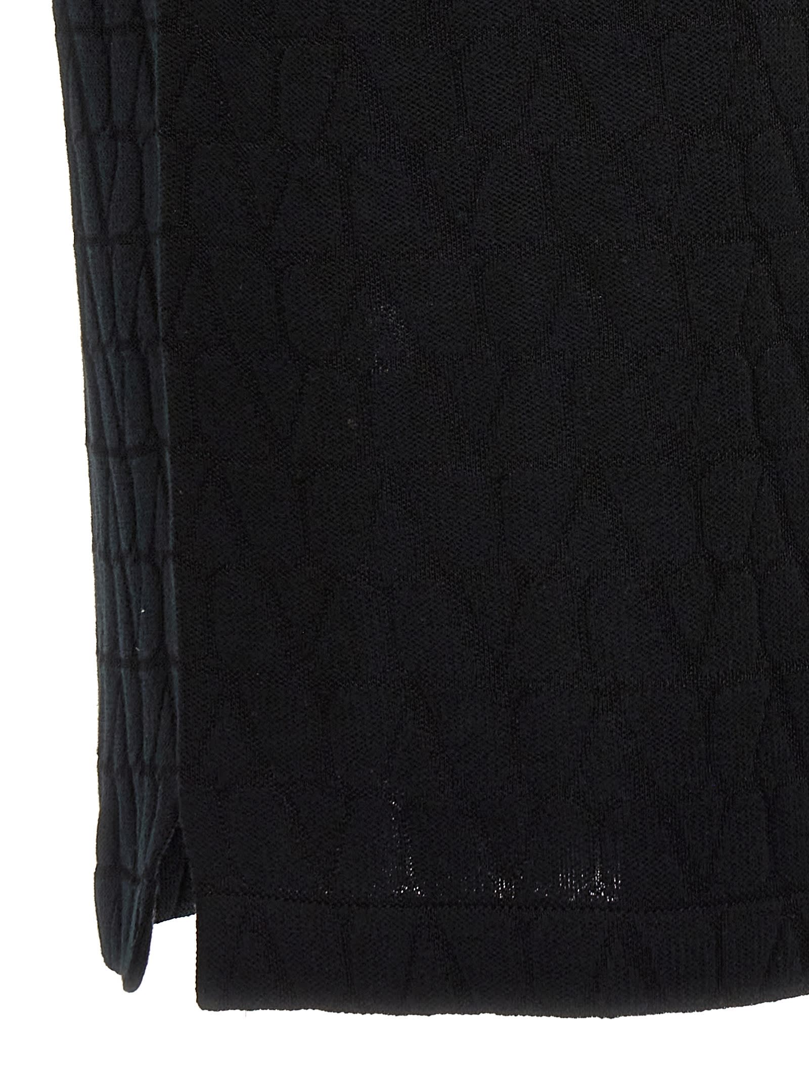 Valentino Black Toile Iconographe Polo In Black