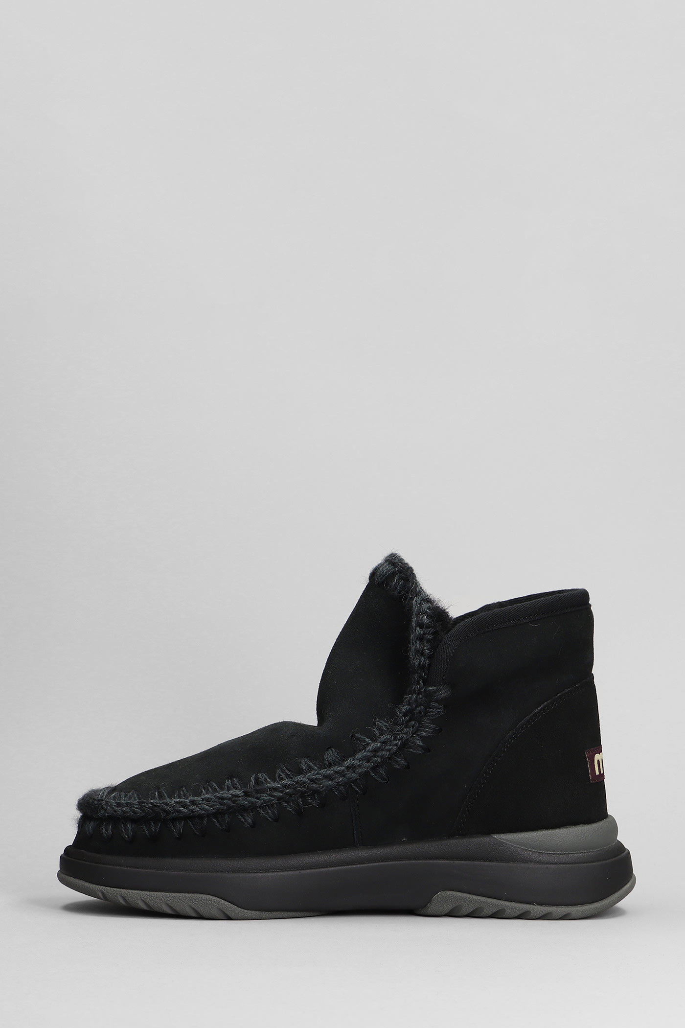 Mou Eskimo Jogger Sneakers In Black Suede In Black