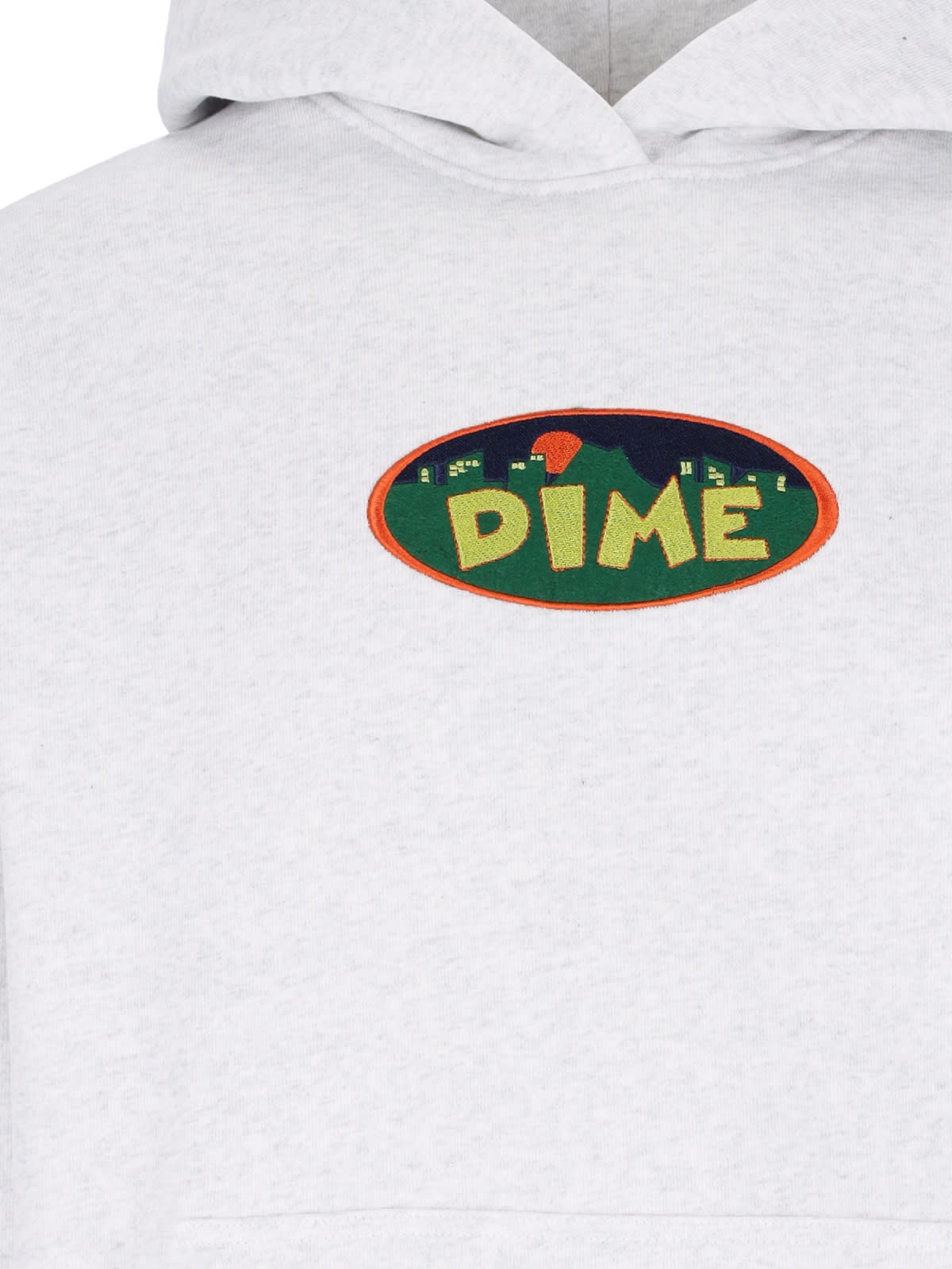 Shop Dime Embroidery Detail Sweatshirt In Gray