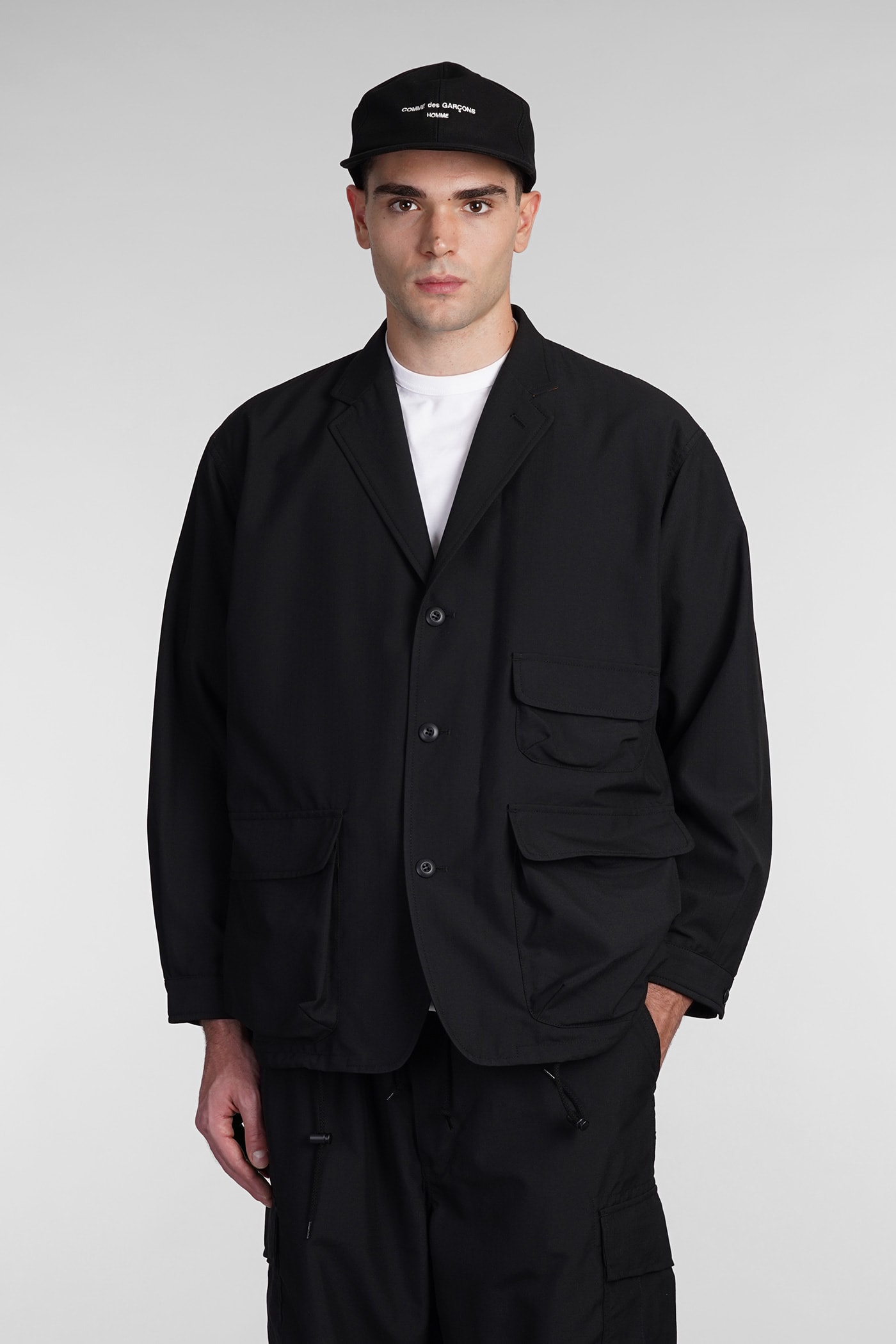 Shop Comme Des Garçons Homme Deux Blazer In Black Polyester