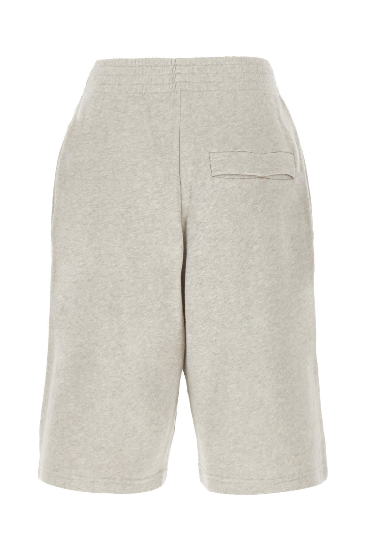 Shop Martine Rose Melange Grey Cotton Bermuda Shorts In Grey Marl