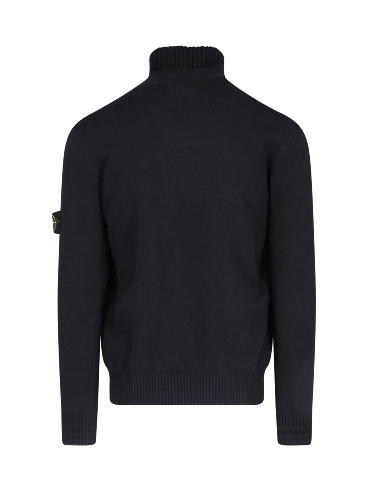 Shop Stone Island Classic Turtleneck Sweater In Black