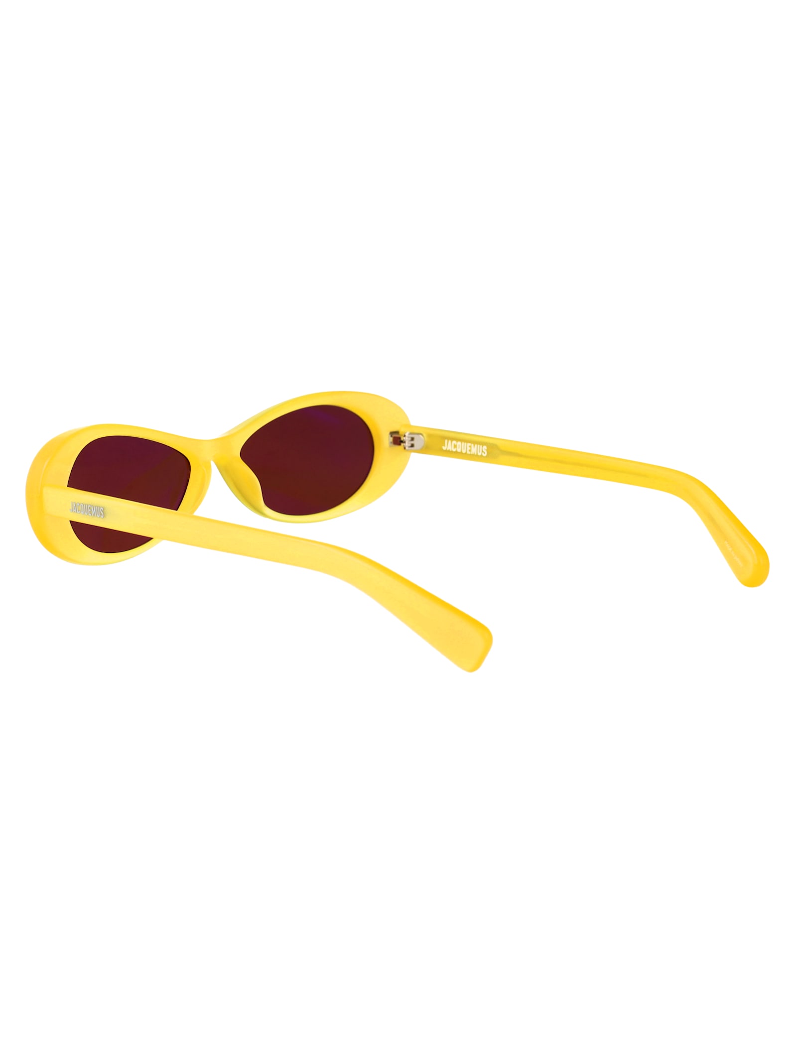 Jacquemus Oval-frame Sunglasses In Yellow