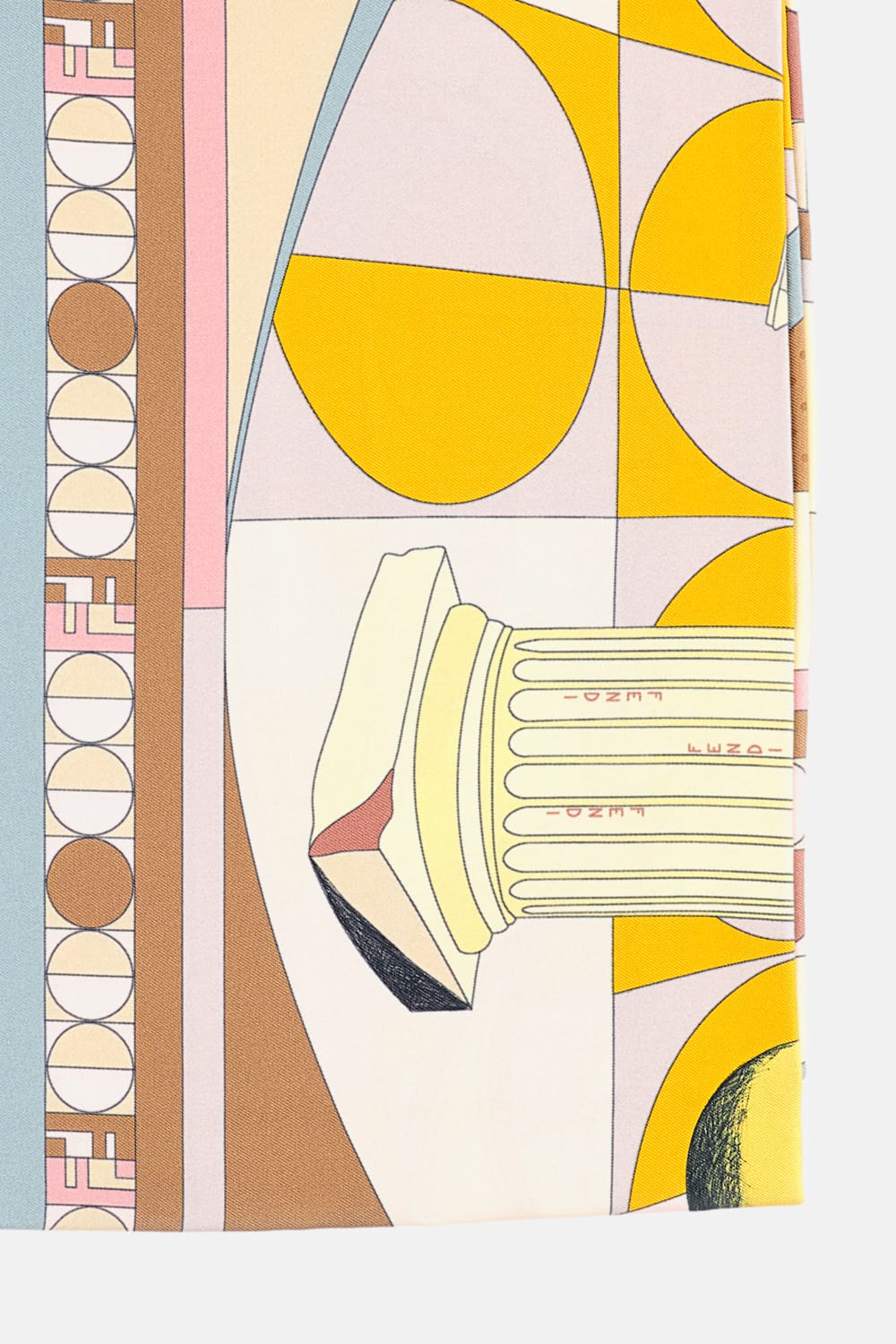 Fendi Moonlight Echoes Geometric-print Silk Scarf In Multi