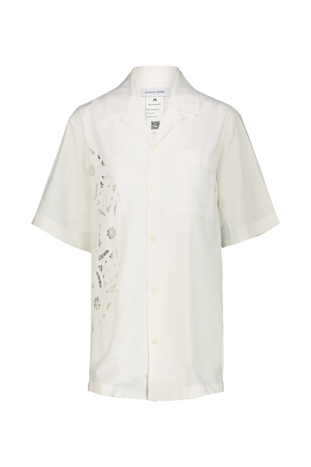Marine Serre Bowling Shirt In Regenerated Household Linen