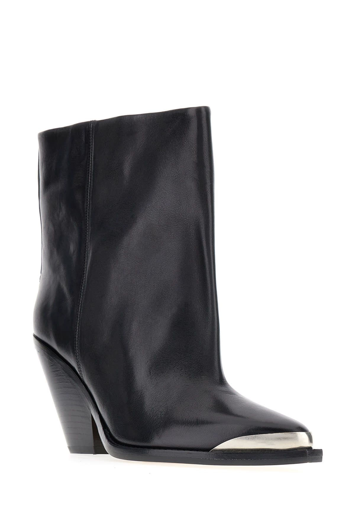 Shop Isabel Marant Black Leather Boots In 01bk