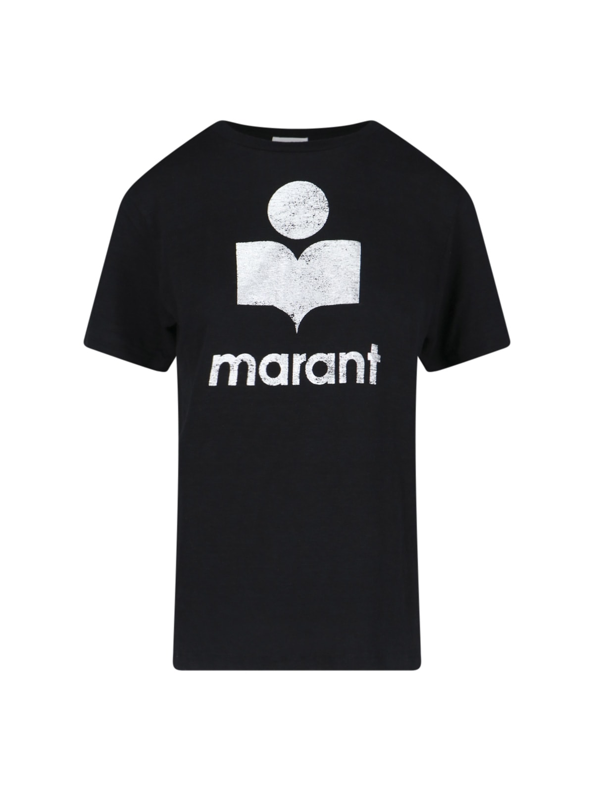 Marant Etoile Linen T-shirt In Black