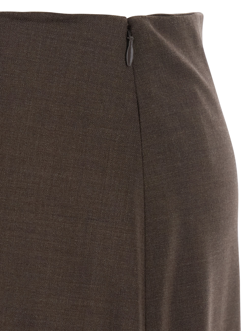 Loulou Studio Brown Skirt With Pencil Deisgn And Side Closure In Wool Woman In Brown