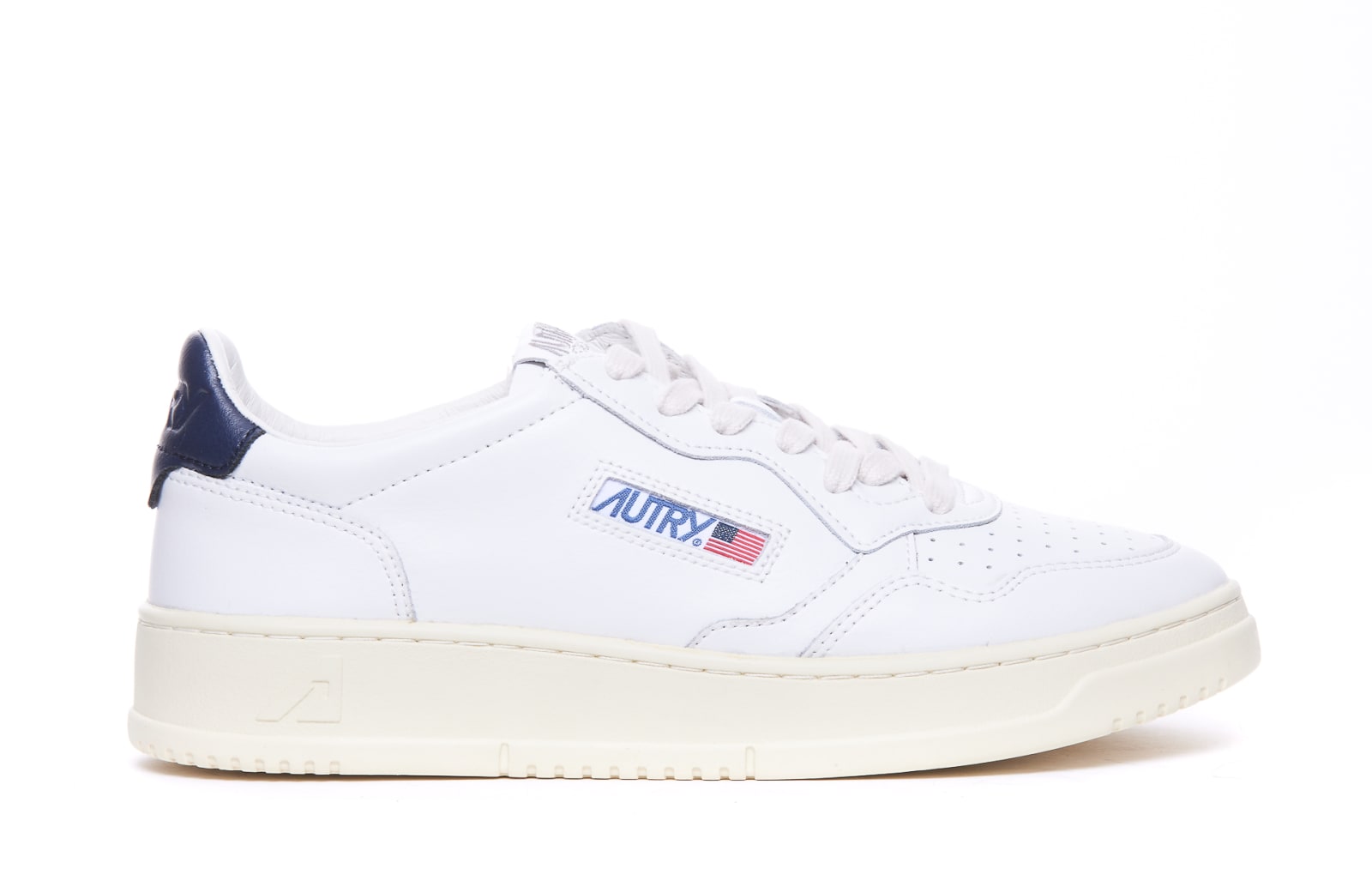 Autry Black And White Leather Sneakers In White