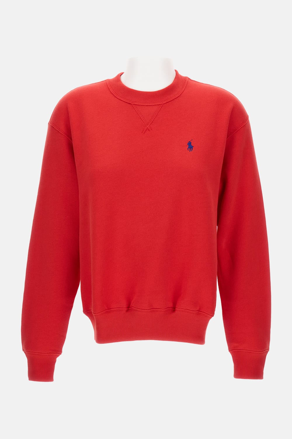 Polo Ralph Lauren Logo-embroidered Cotton-blend Jersey Sweatshirt In Red