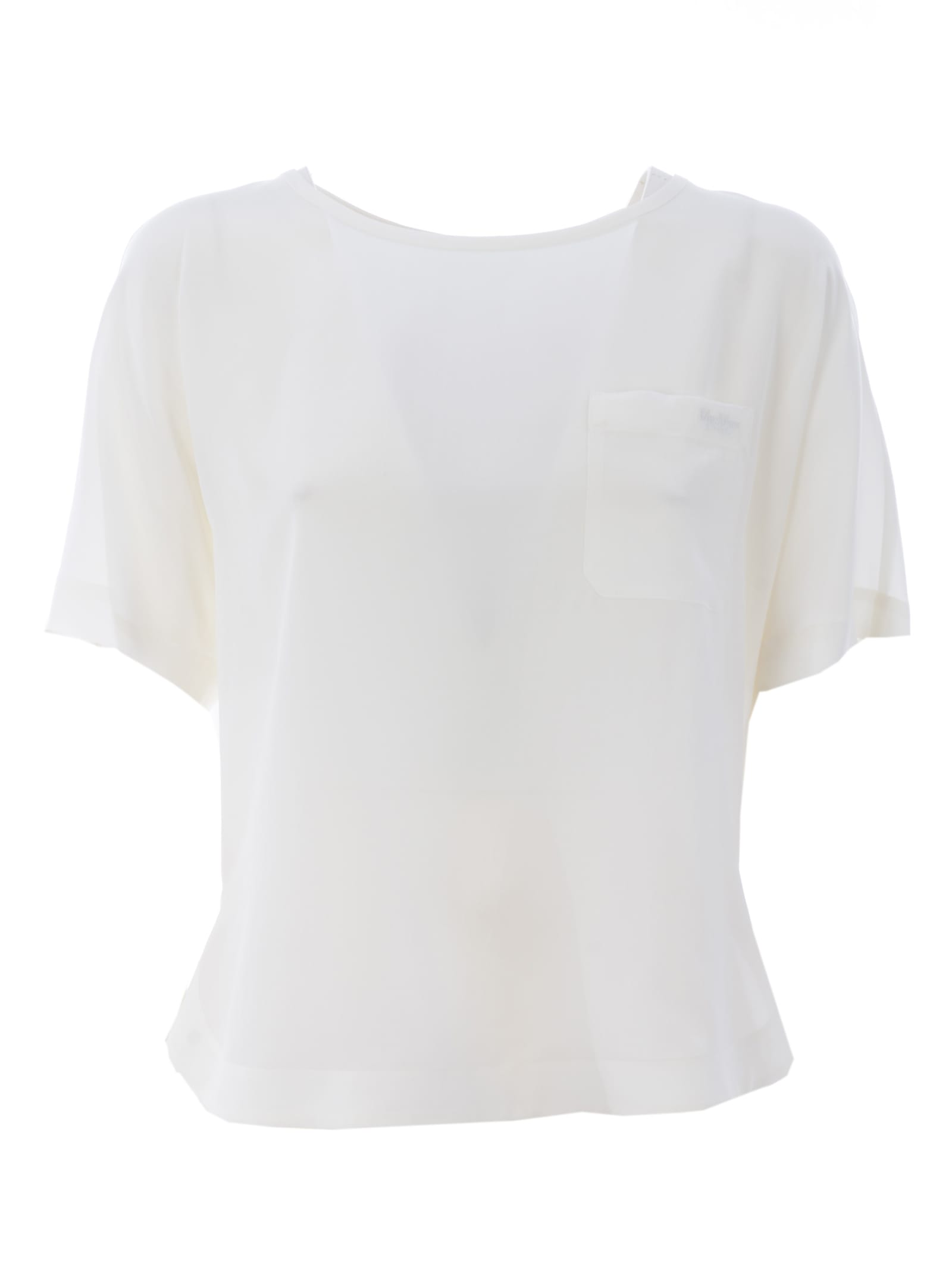 Max Mara T-shirt In Bianco