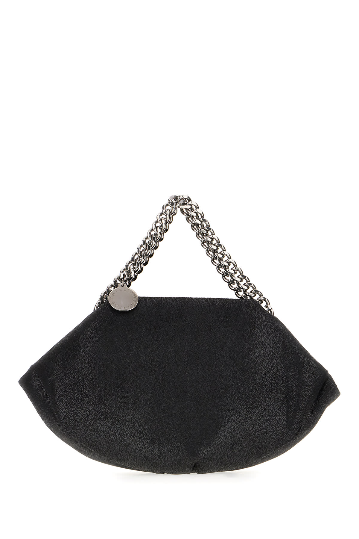 Stella Mccartney Chain Strap Textured Finish Shoulder Bag In Black