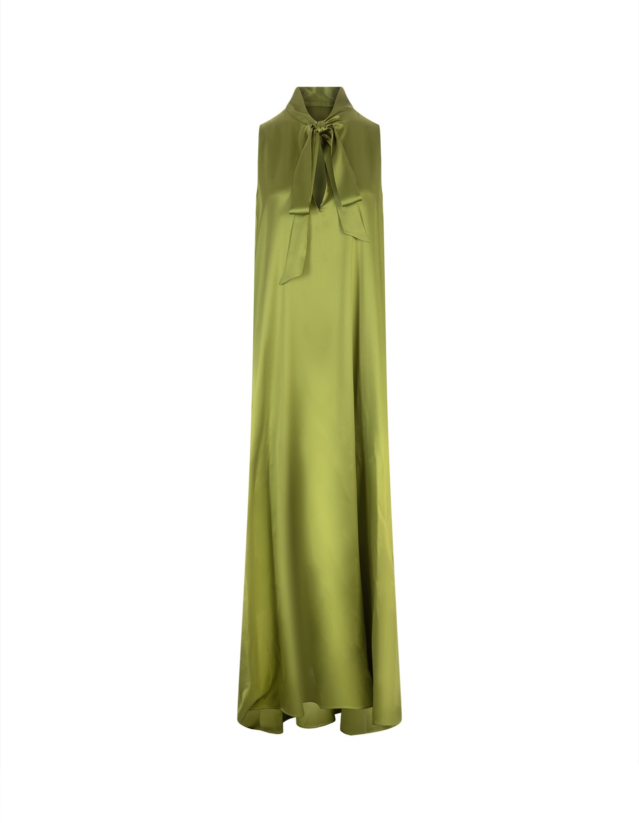 Gianluca Capannolo Green Silk Sleeveless Long Dress