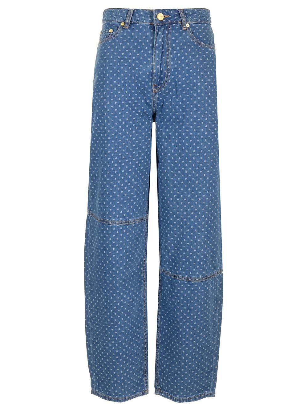 Shop Ganni Stary Jeans In Blue