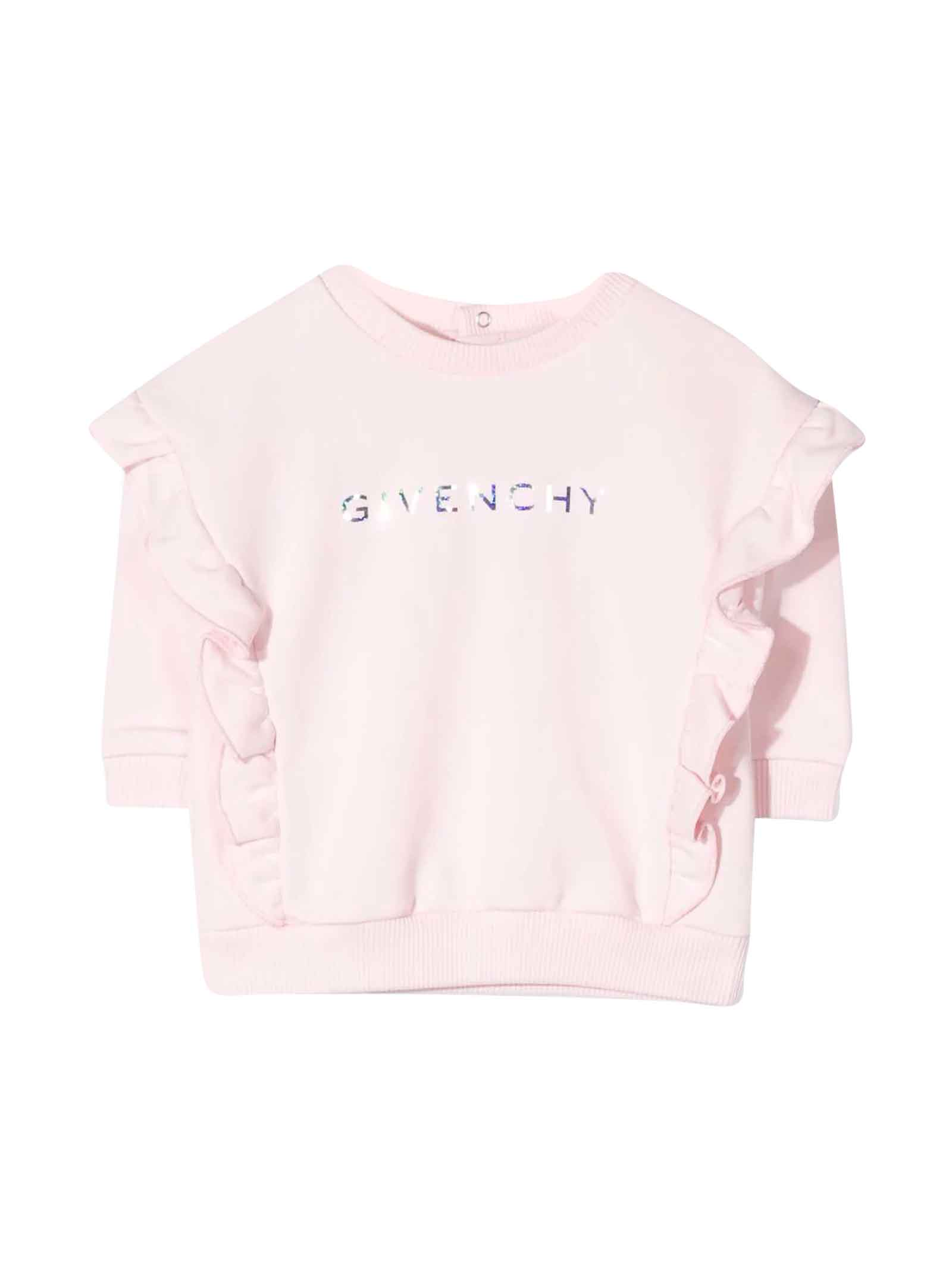 Givenchy Pink Baby Girl Sweatshirt With Print