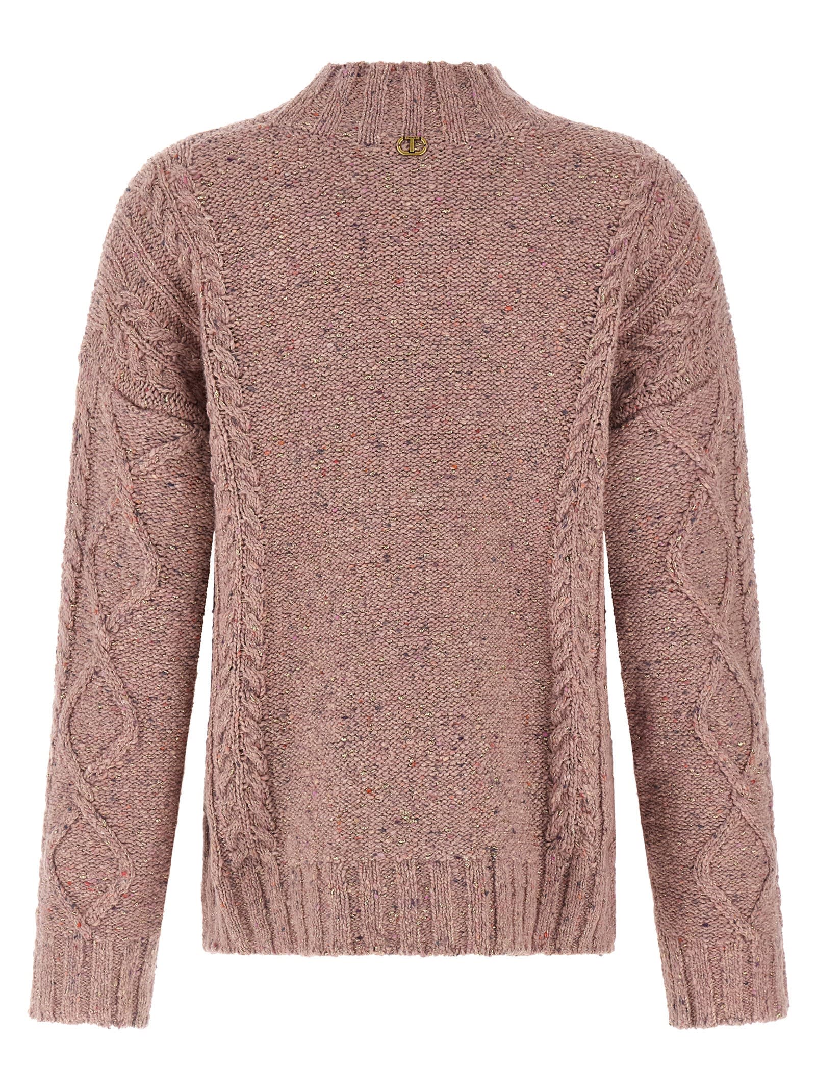 Twinset Turtleneck Sweater In Pink