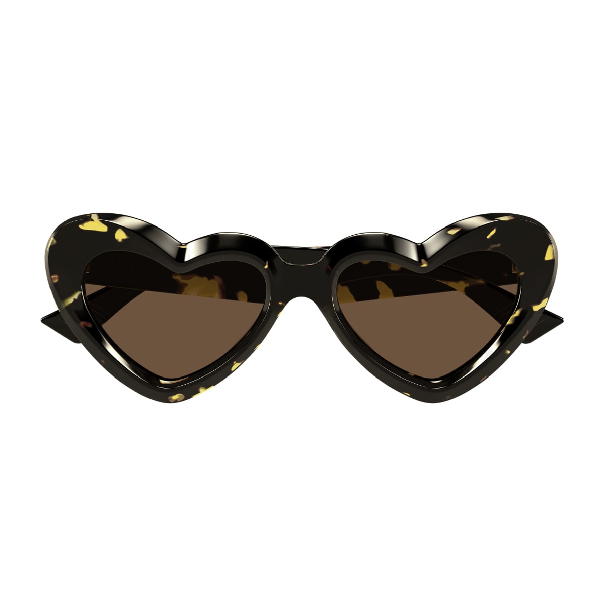 Bottega Veneta Bv1432s Linea Ribbon 002 Havana Brown Sunglasses In Brown