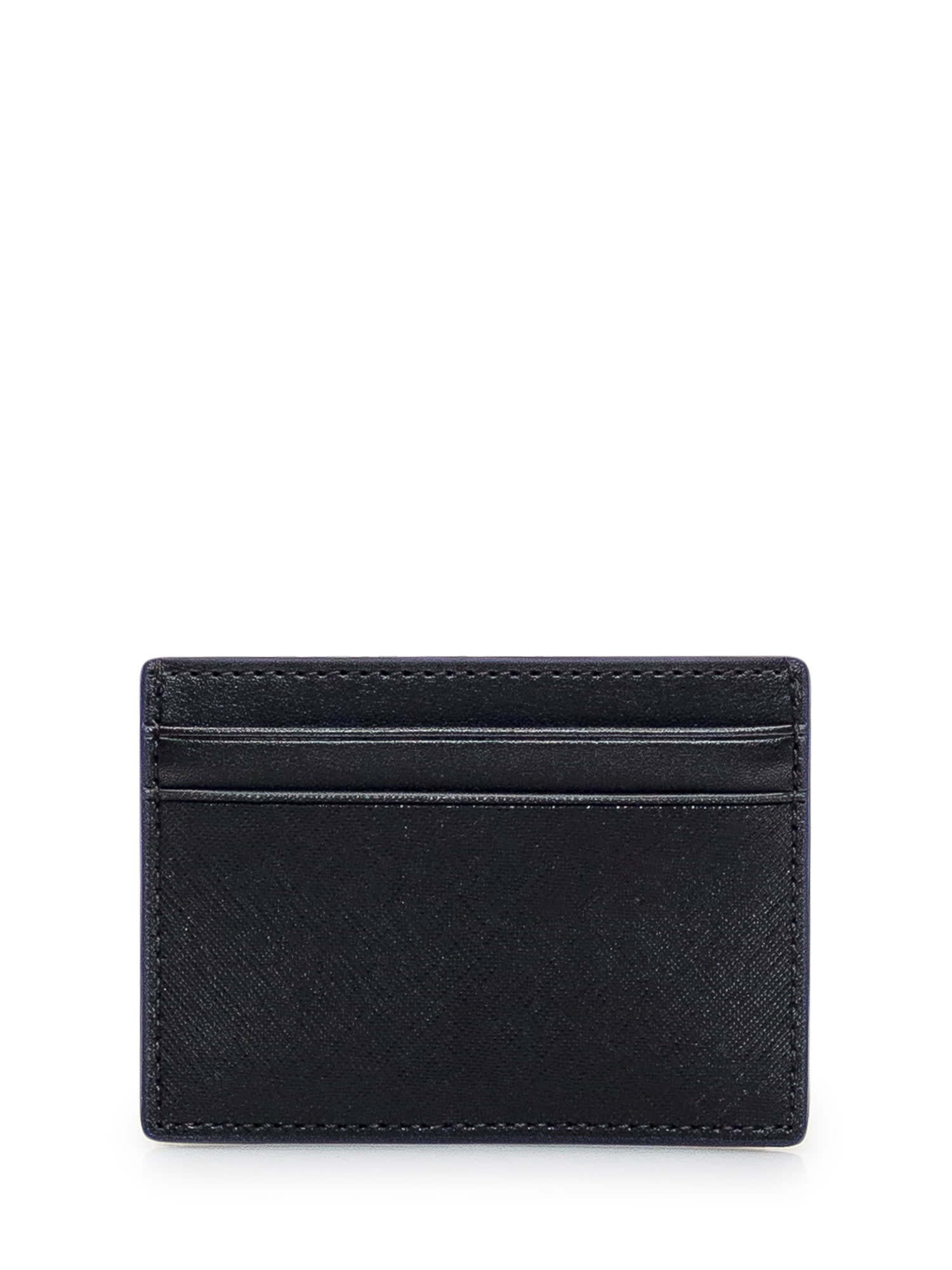 Shop Bally Leather Card Holder In Black